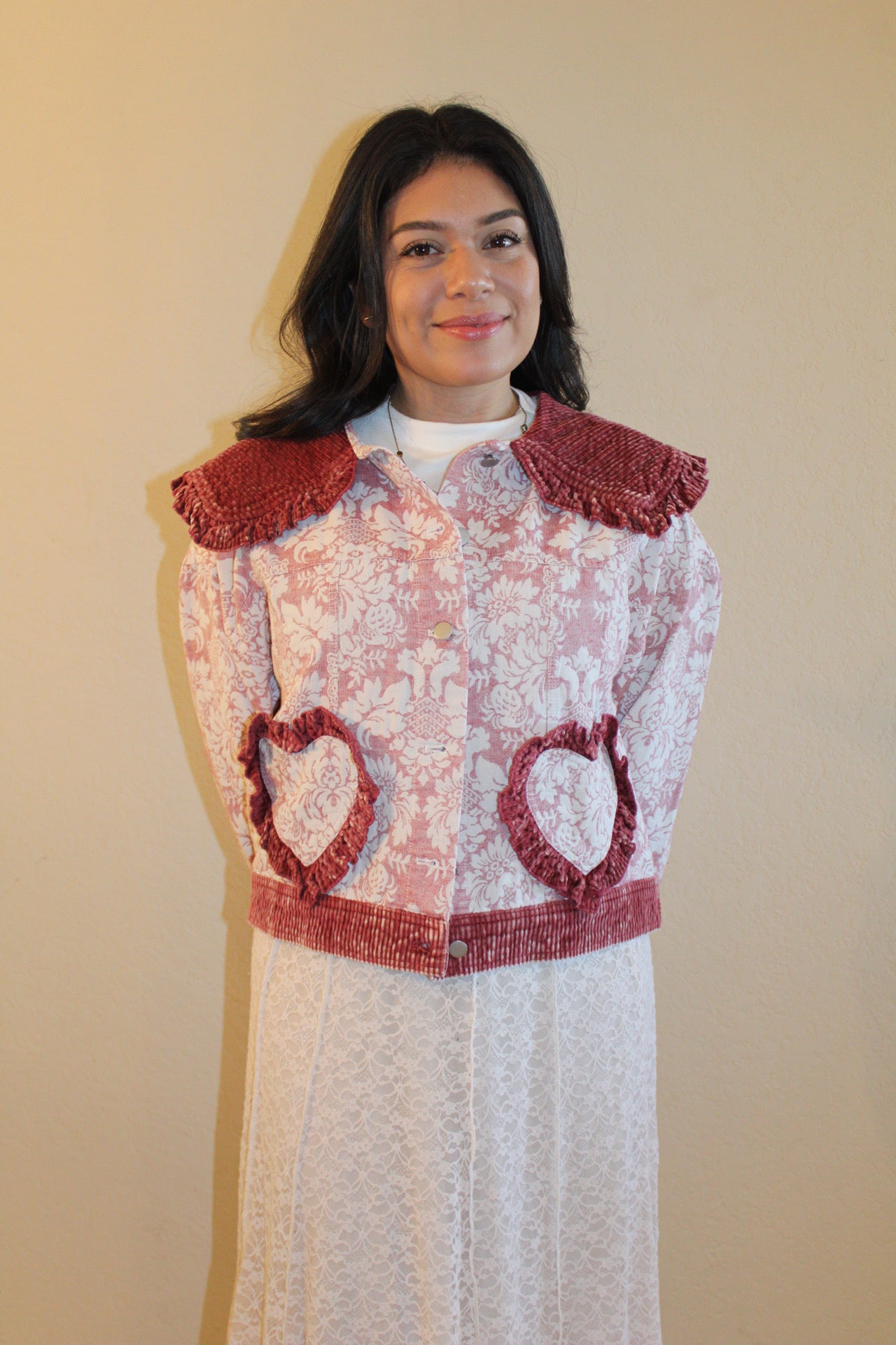 Lilly Mae Vintage Floral Jacquard Jacket