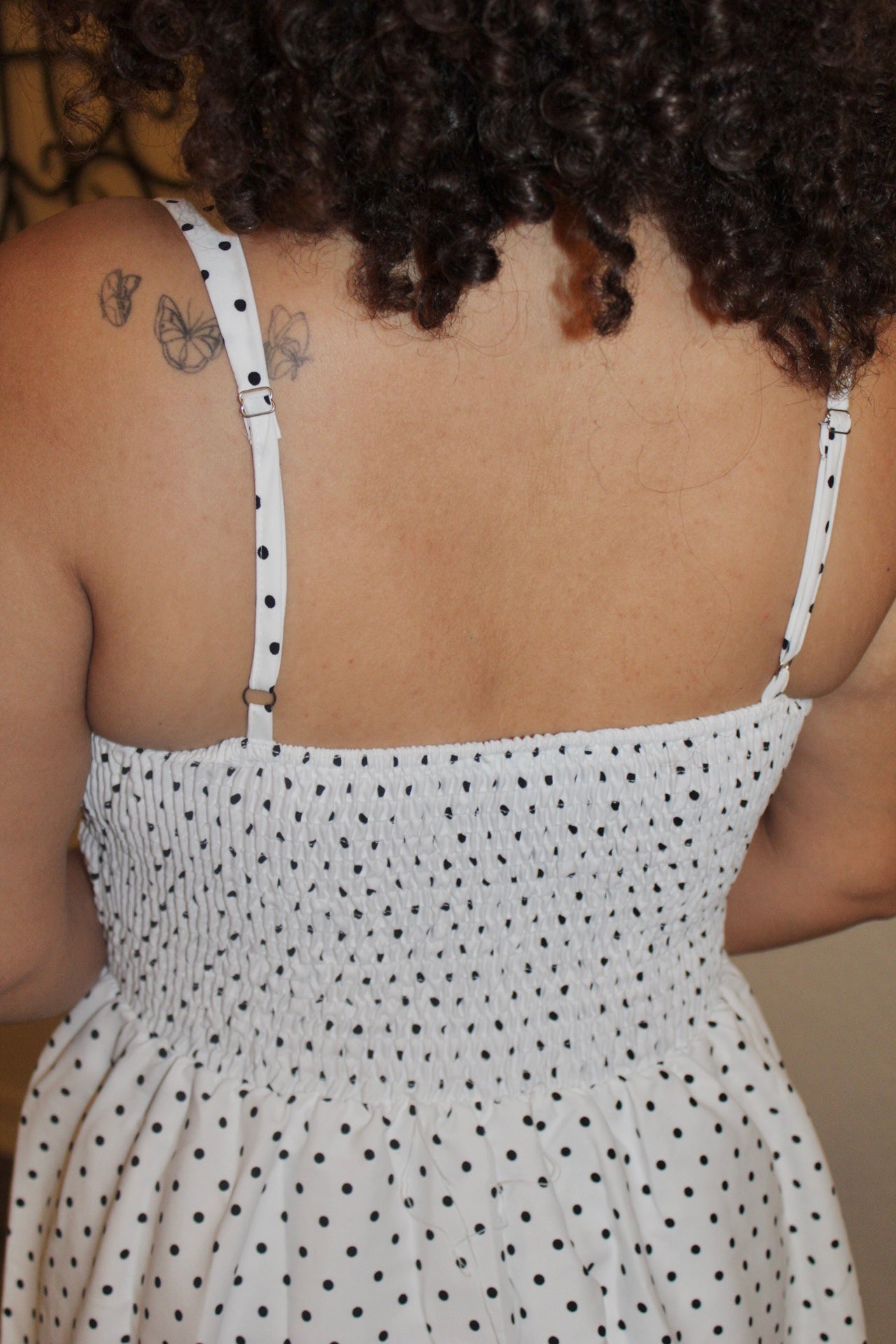 Camri Polka Dot Faux Corset Dress