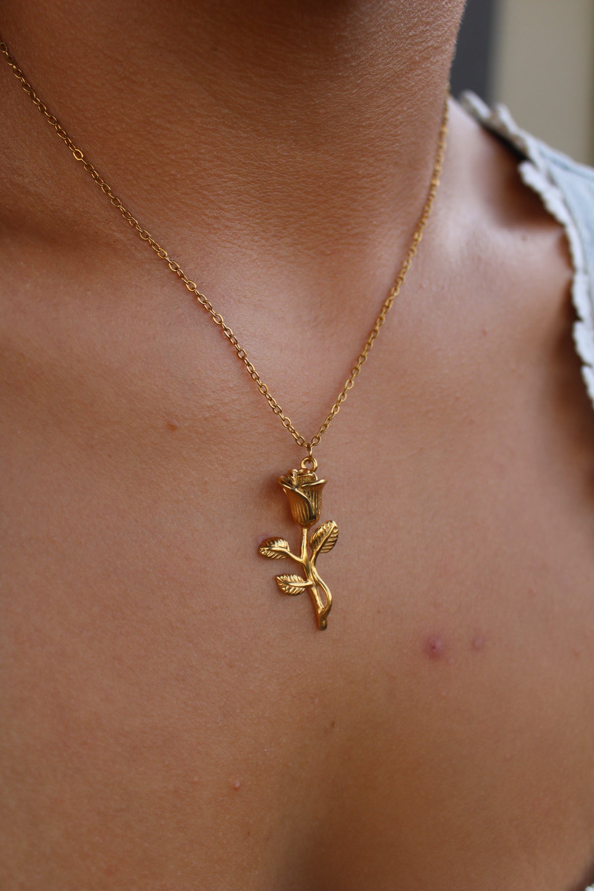 Beauty in the Beholder Rose Necklace