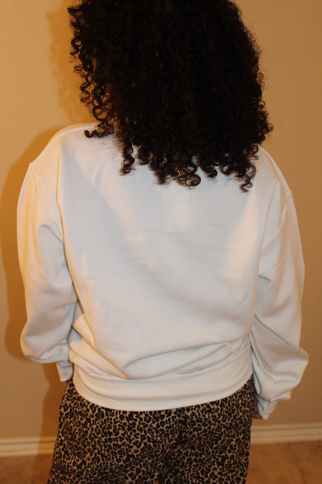 Christmas Gingerbread Bow Print Sweater