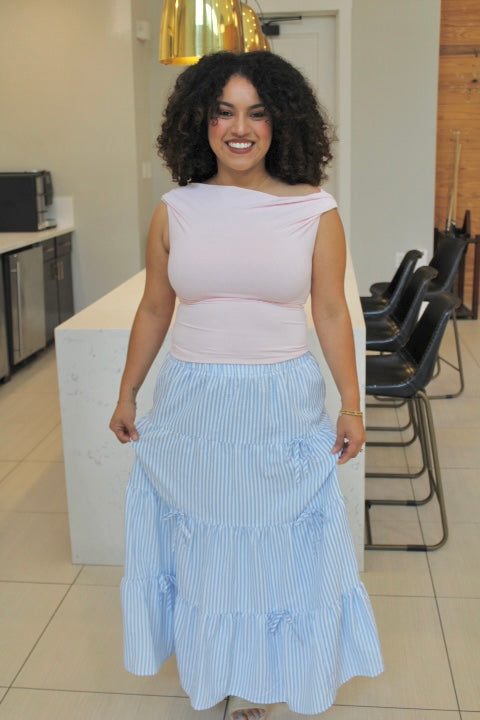Celia Contour Off The Shoulder Top