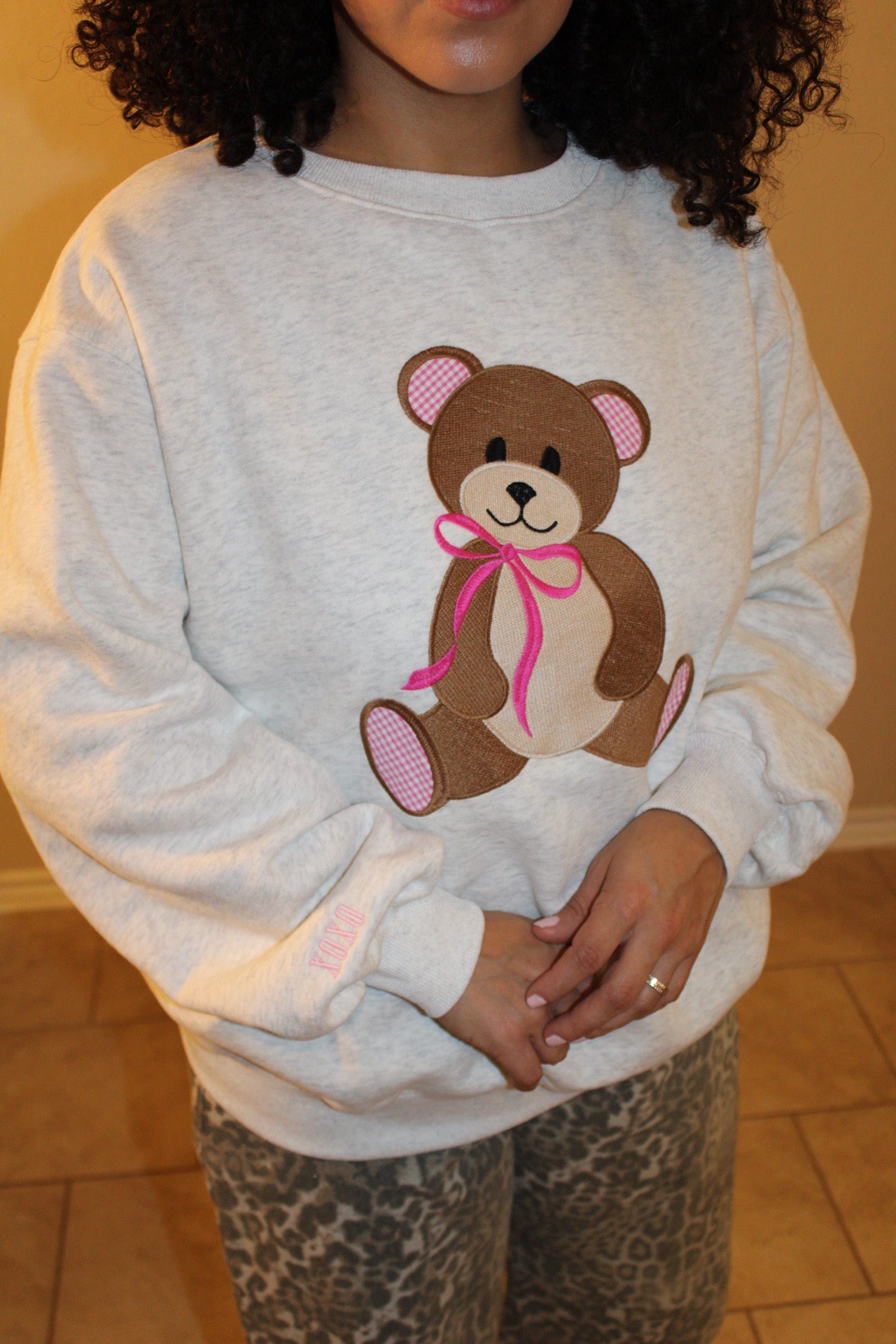 Arabella Embroidered Teddy Bear Sweater