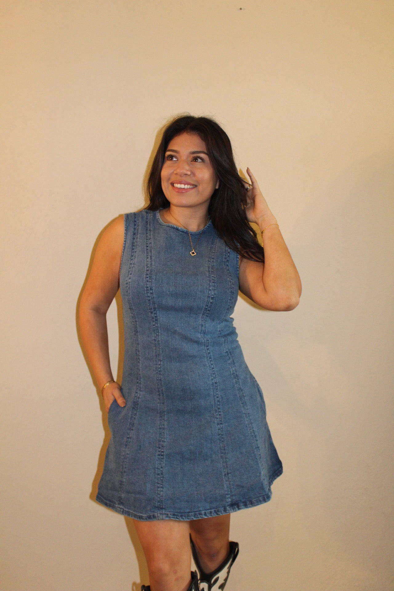 Dria Denim Baby Dress