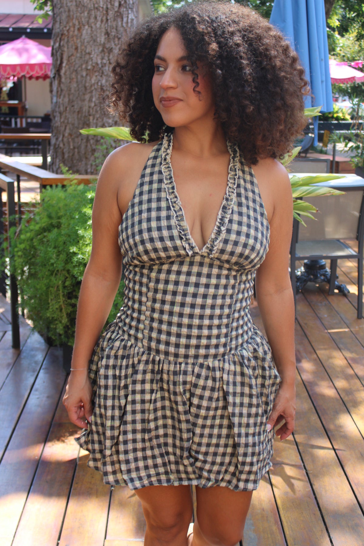 Maple Darling Vintage Checkered Mini Dress
