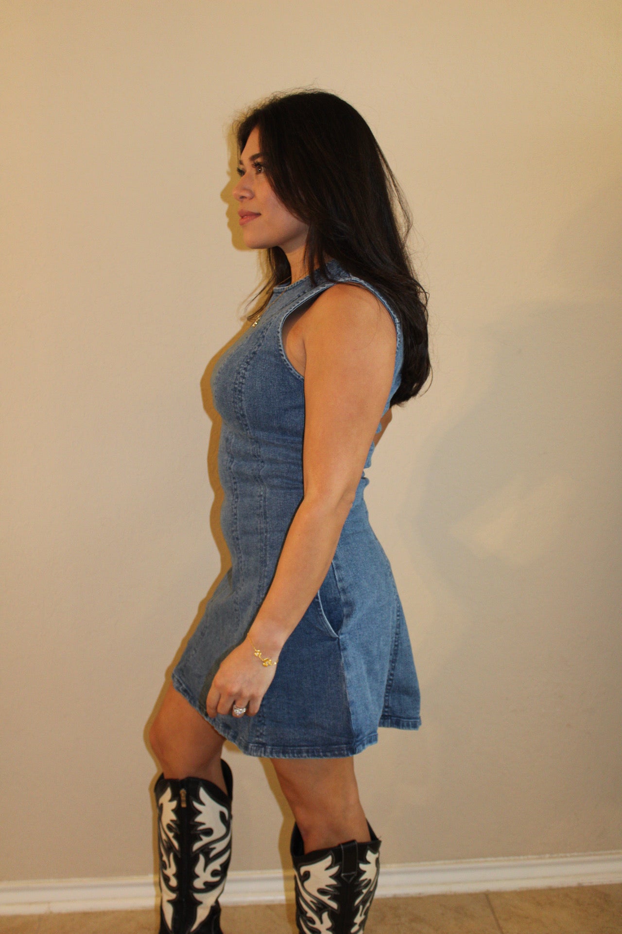 Dria Denim Baby Dress