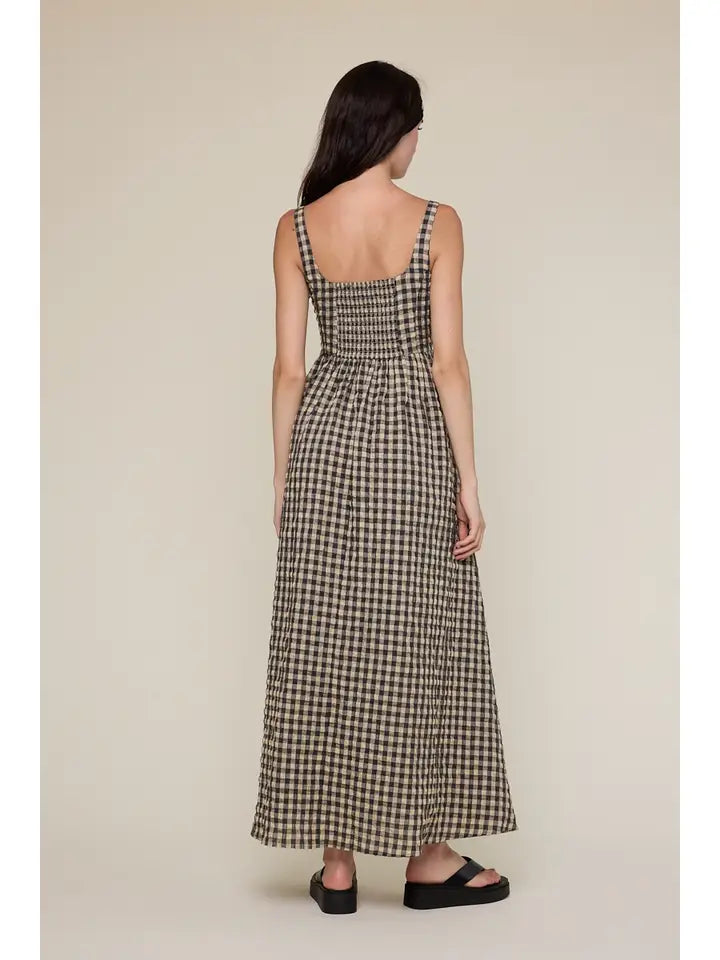 Vara Checkered Maxi Dress