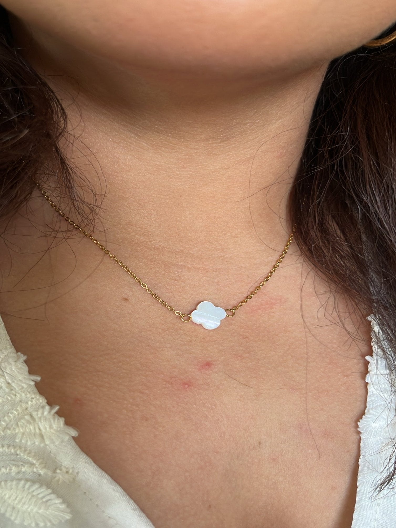 Lucky Clover Fresh Pearl Necklace