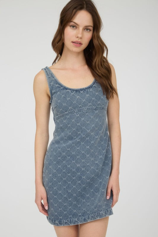 Nina Bow Denim Dress