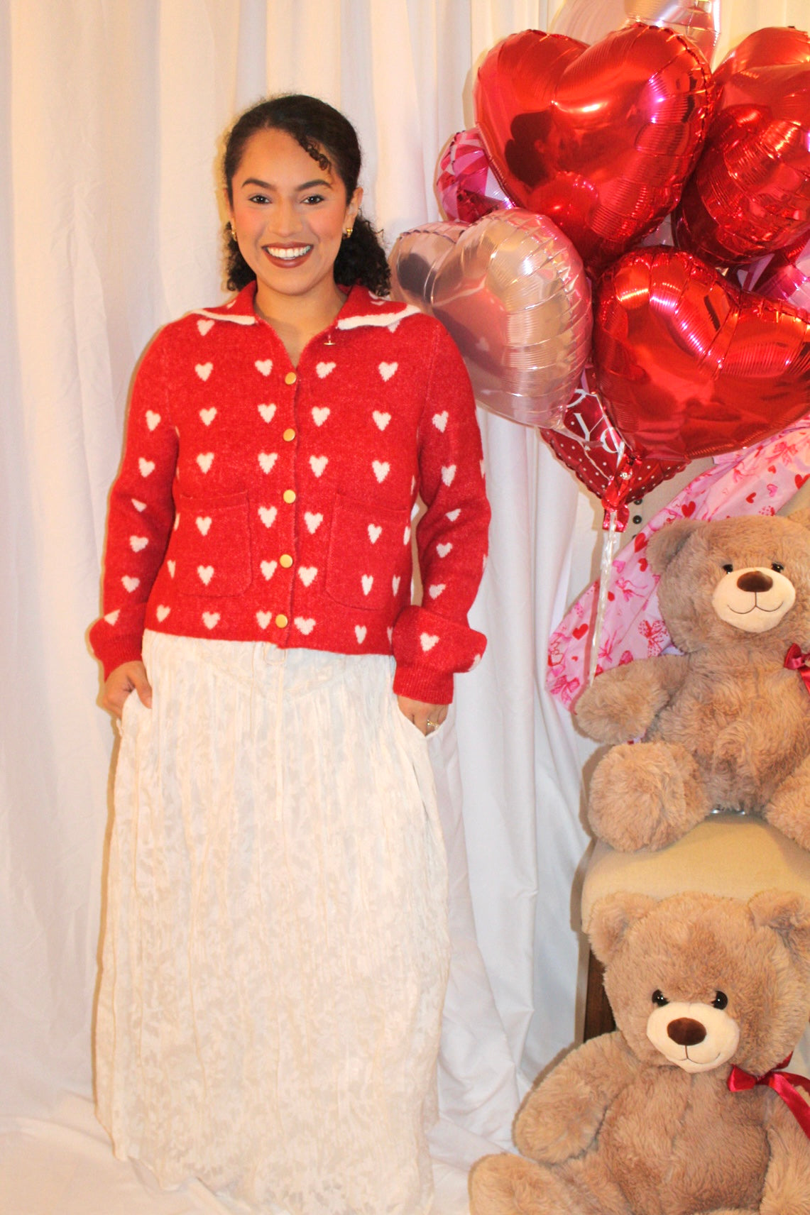 Cupid's Cozy Heart Cardigan