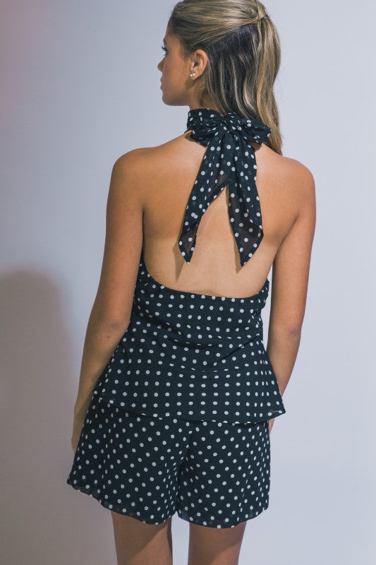 Paris Polka Dot Shorts Set