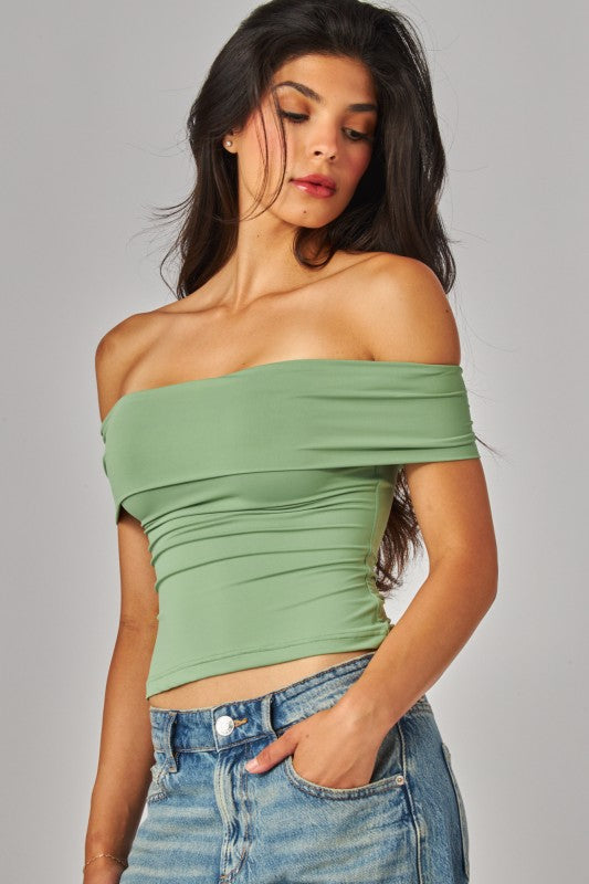 Celia Contour Off The Shoulder Top