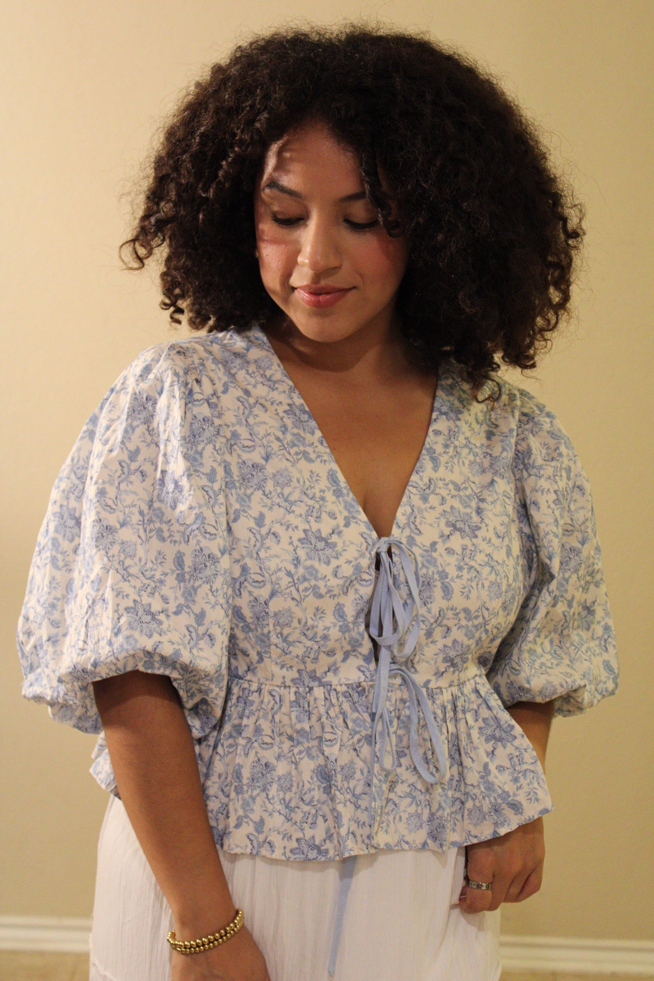 Pria Puff Sleeve Floral Top