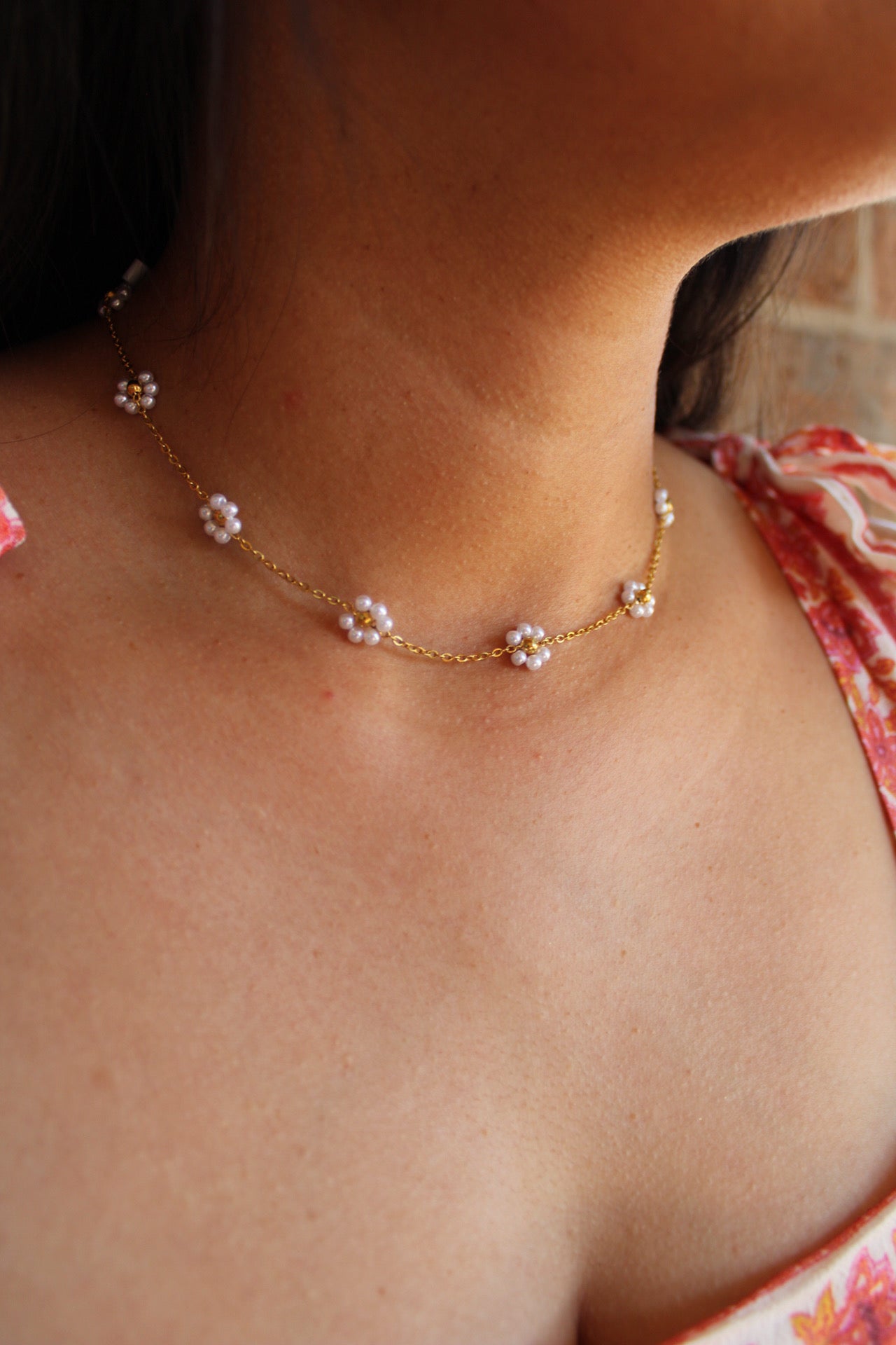 Floral Beaded Garden Necklace