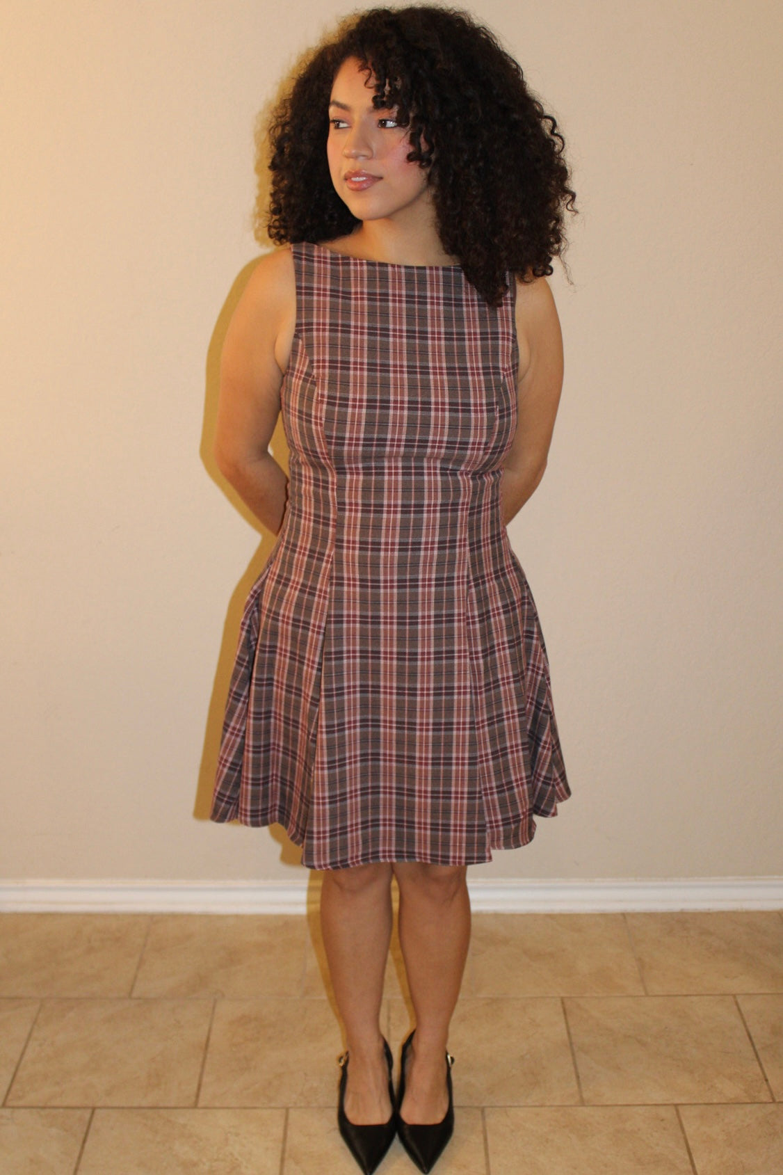 Rae Flare Plaid Dress