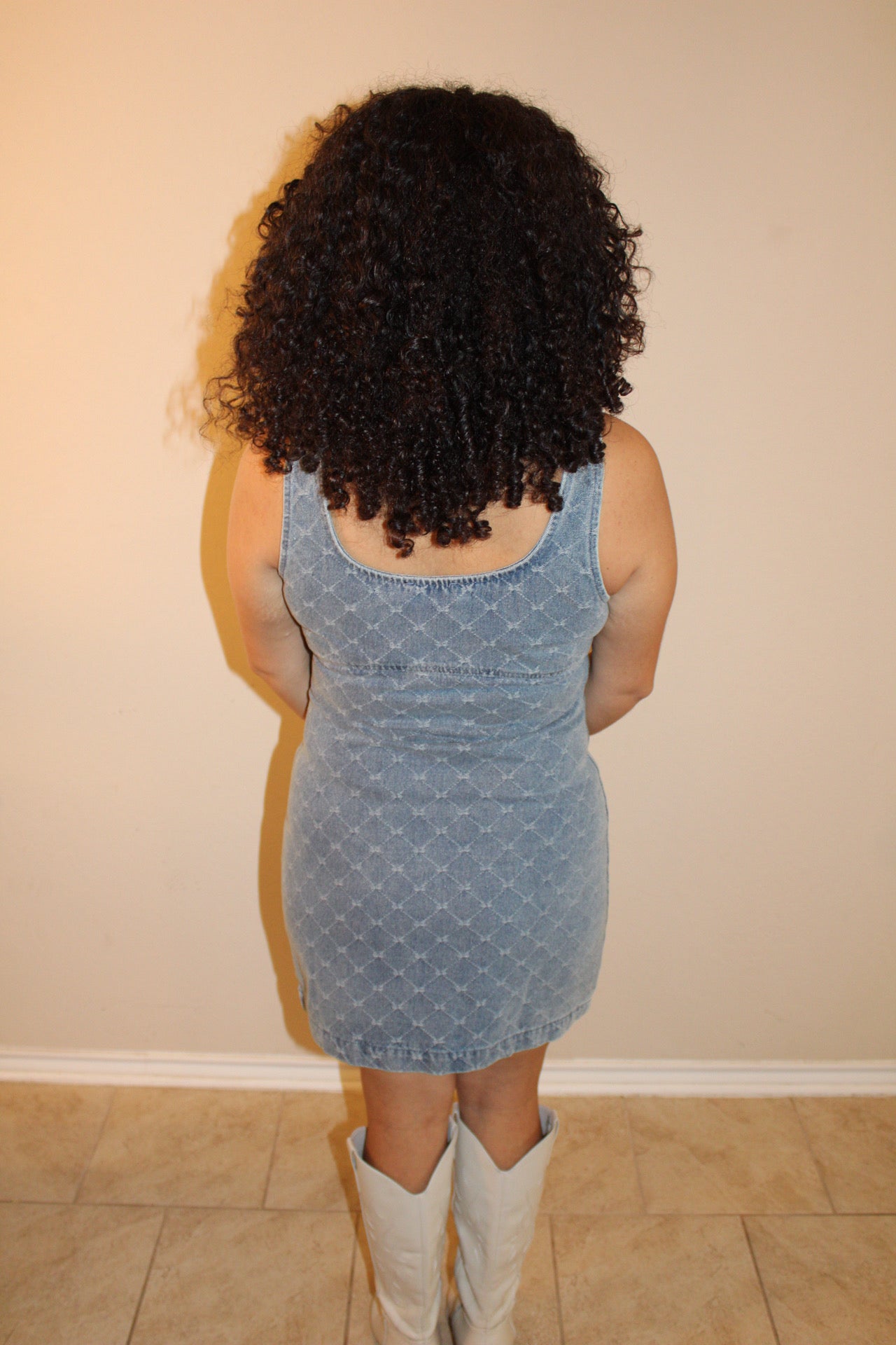 Nina Bow Denim Dress