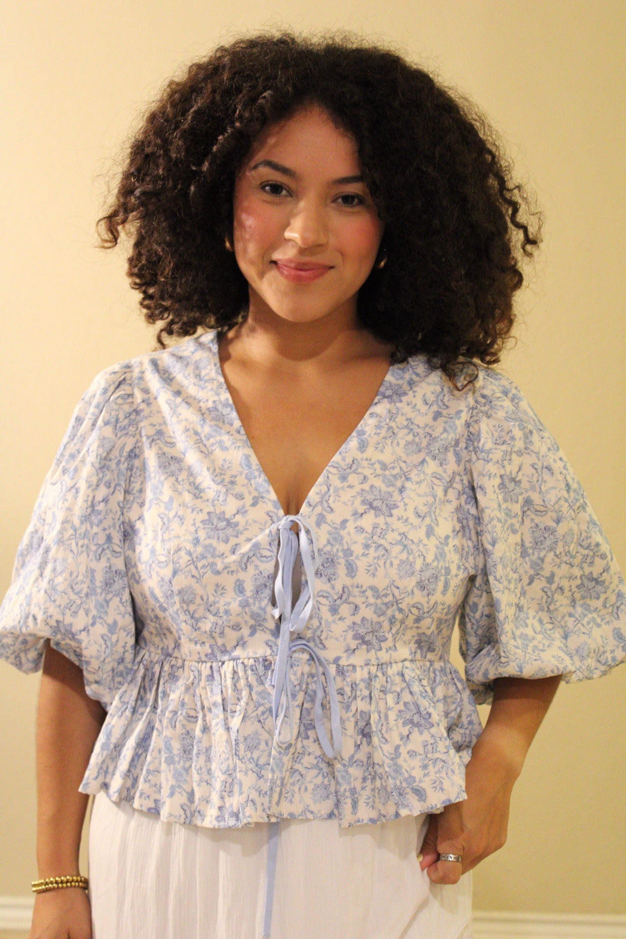 Pria Puff Sleeve Floral Top