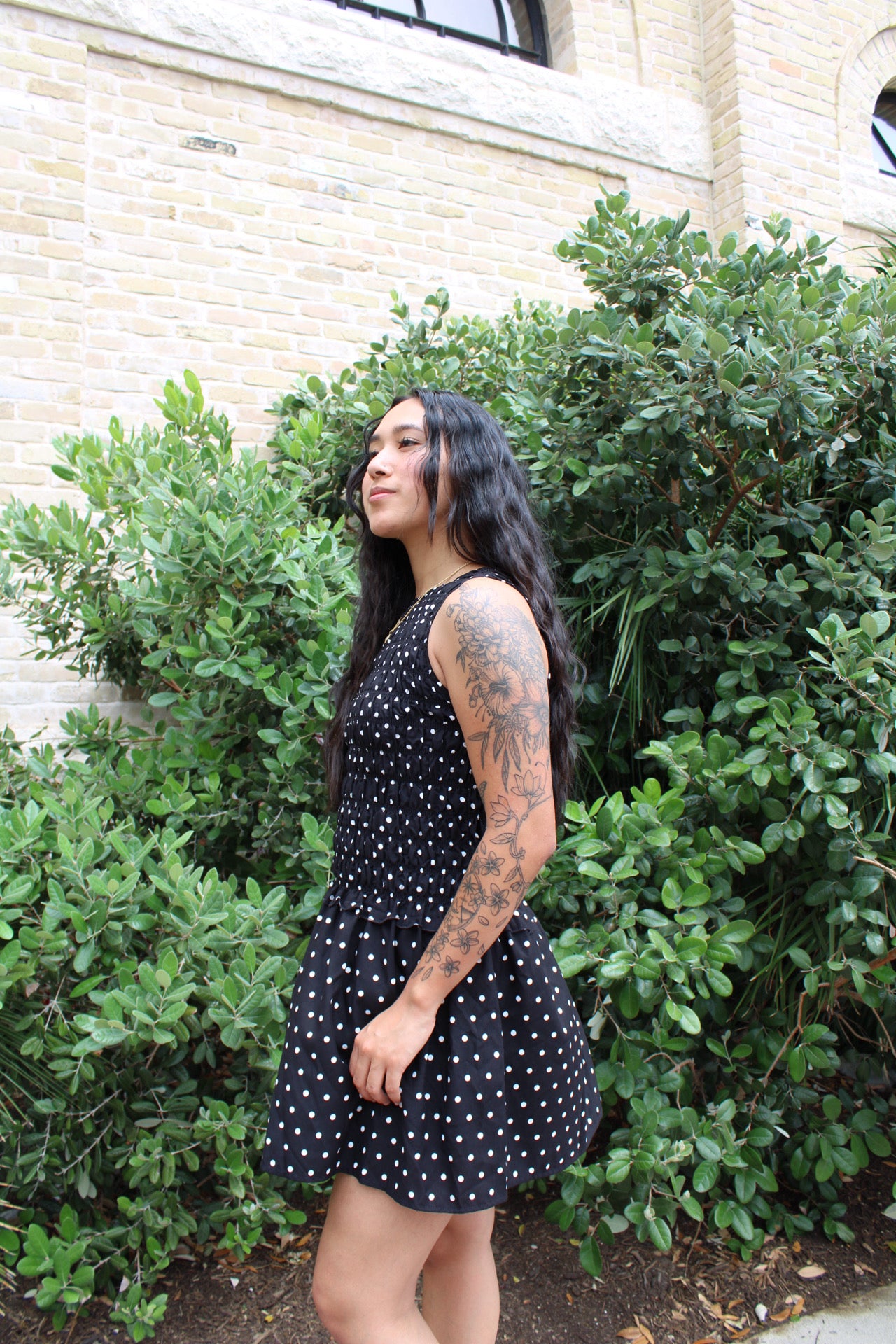 Adeline Smocked Polka Dot Dress