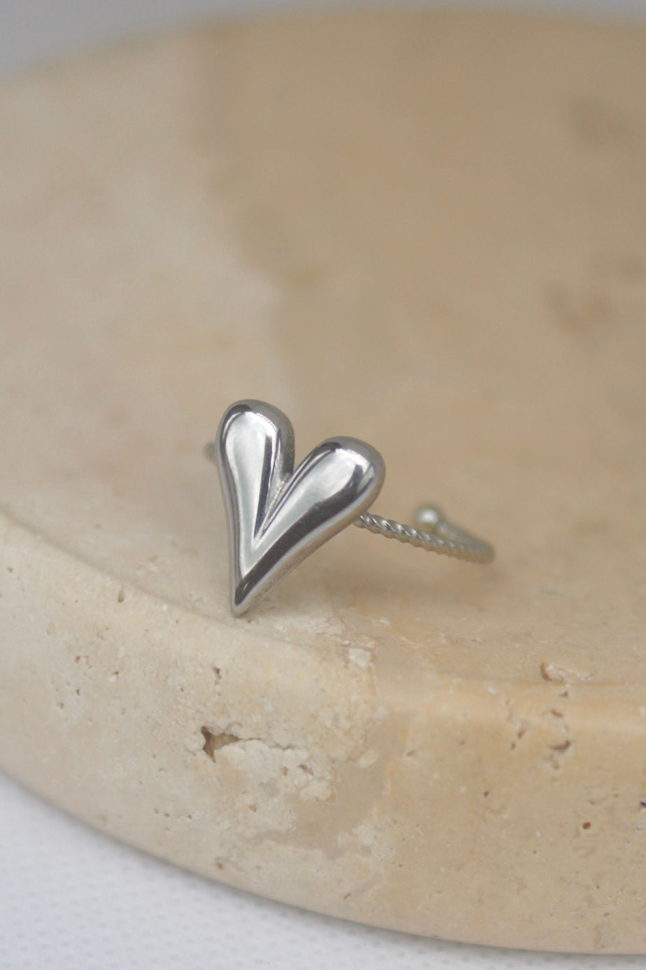 Brix Heart Statement Adjustable Ring