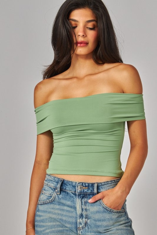 Celia Contour Off The Shoulder Top