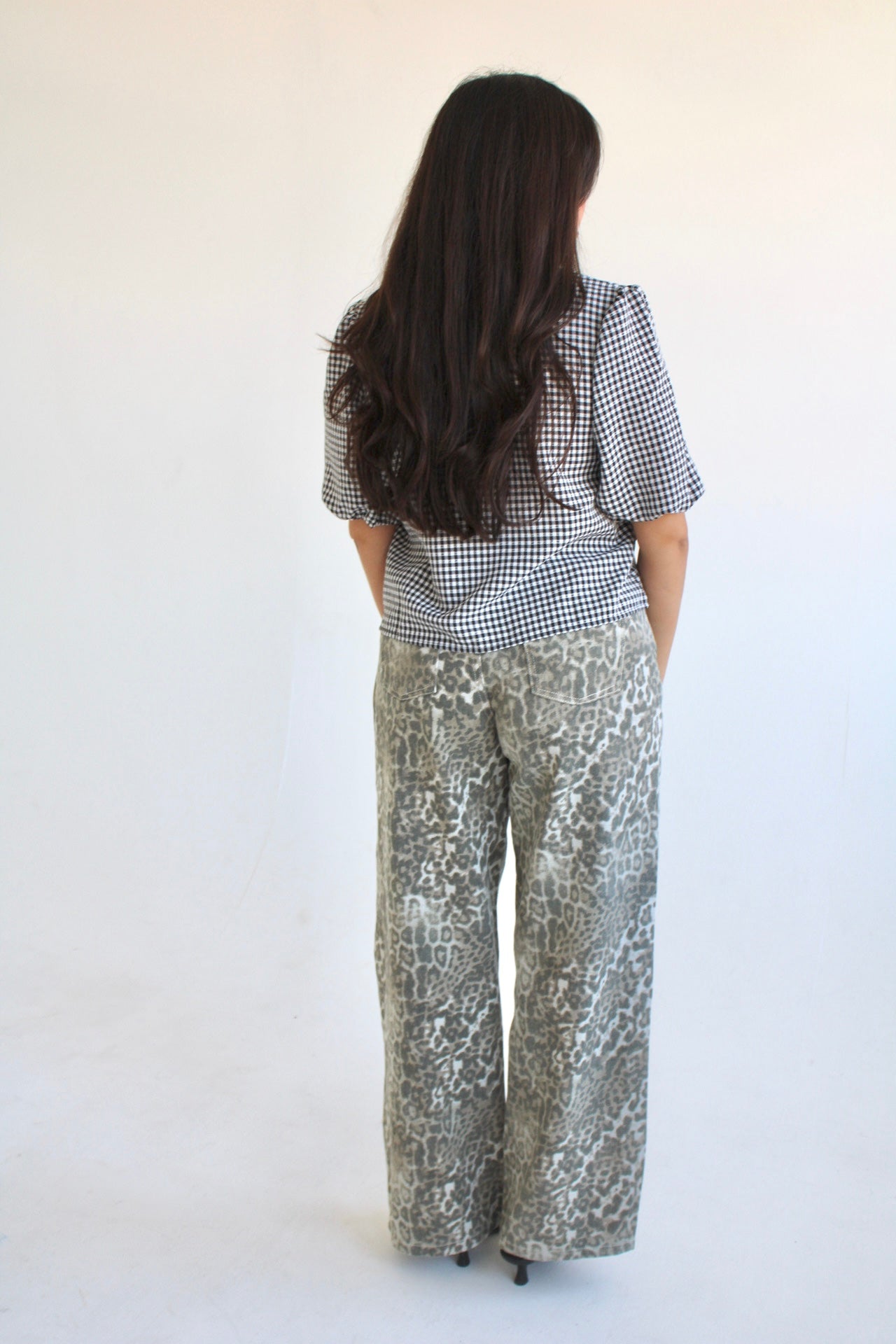 It Girl Leopard Denim Pants