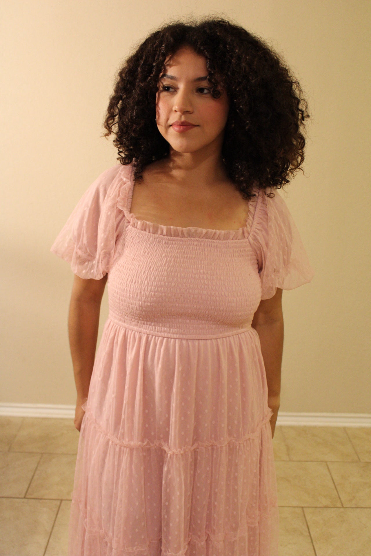 Miley Polka Dot Puff Sleeve Dress