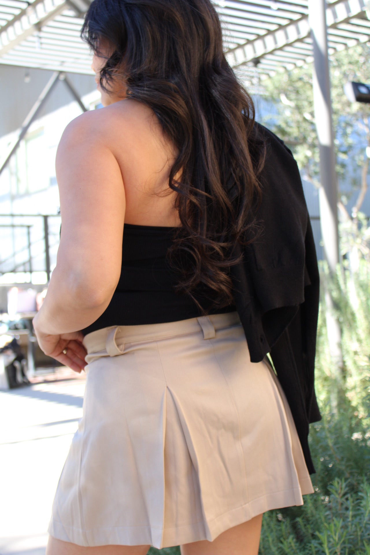 Tulle Ruffle Trim Top