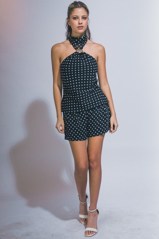 Paris Polka Dot Shorts Set