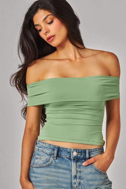 Celia Contour Off The Shoulder Top