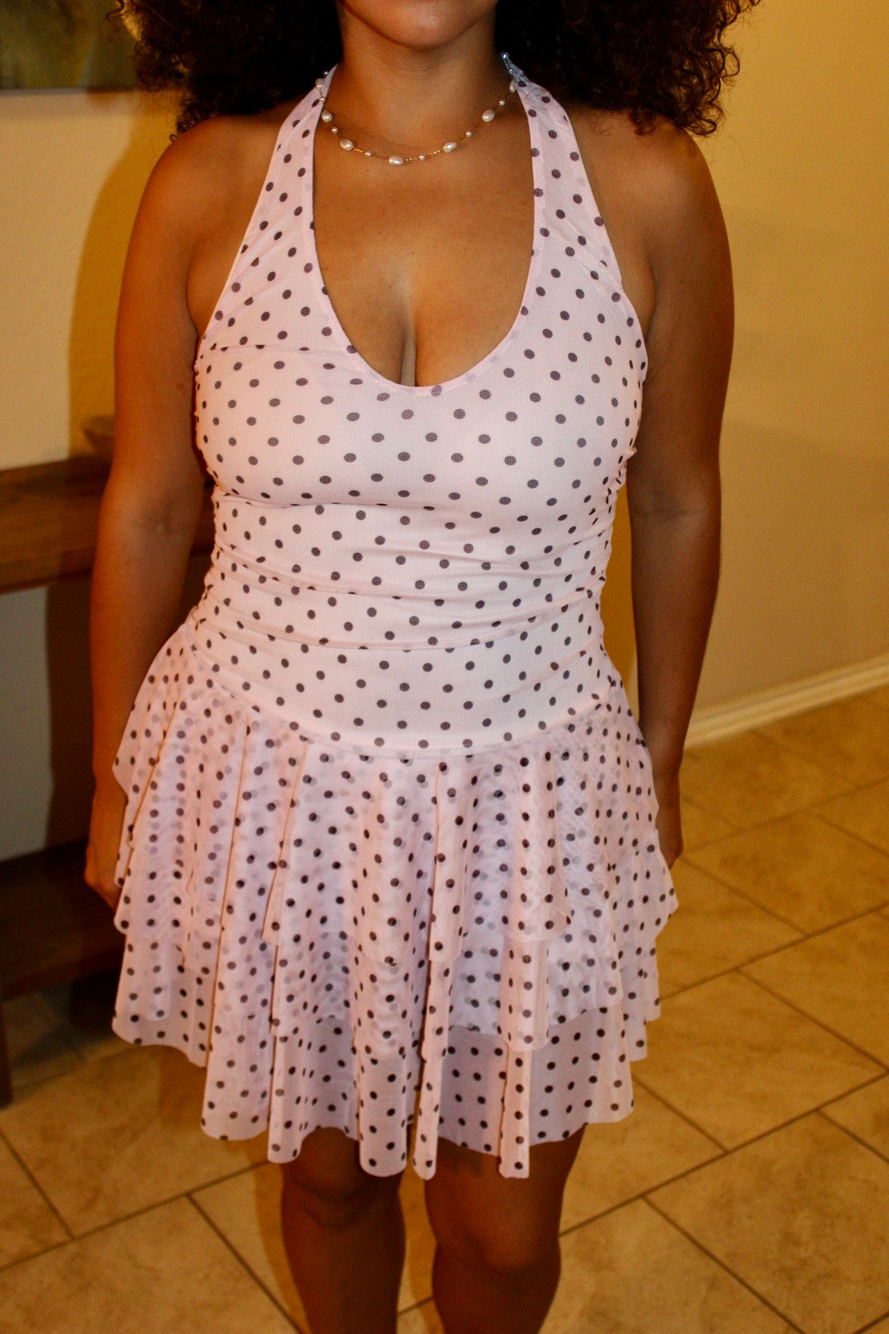 Eudora Halter Polka Dot Dress
