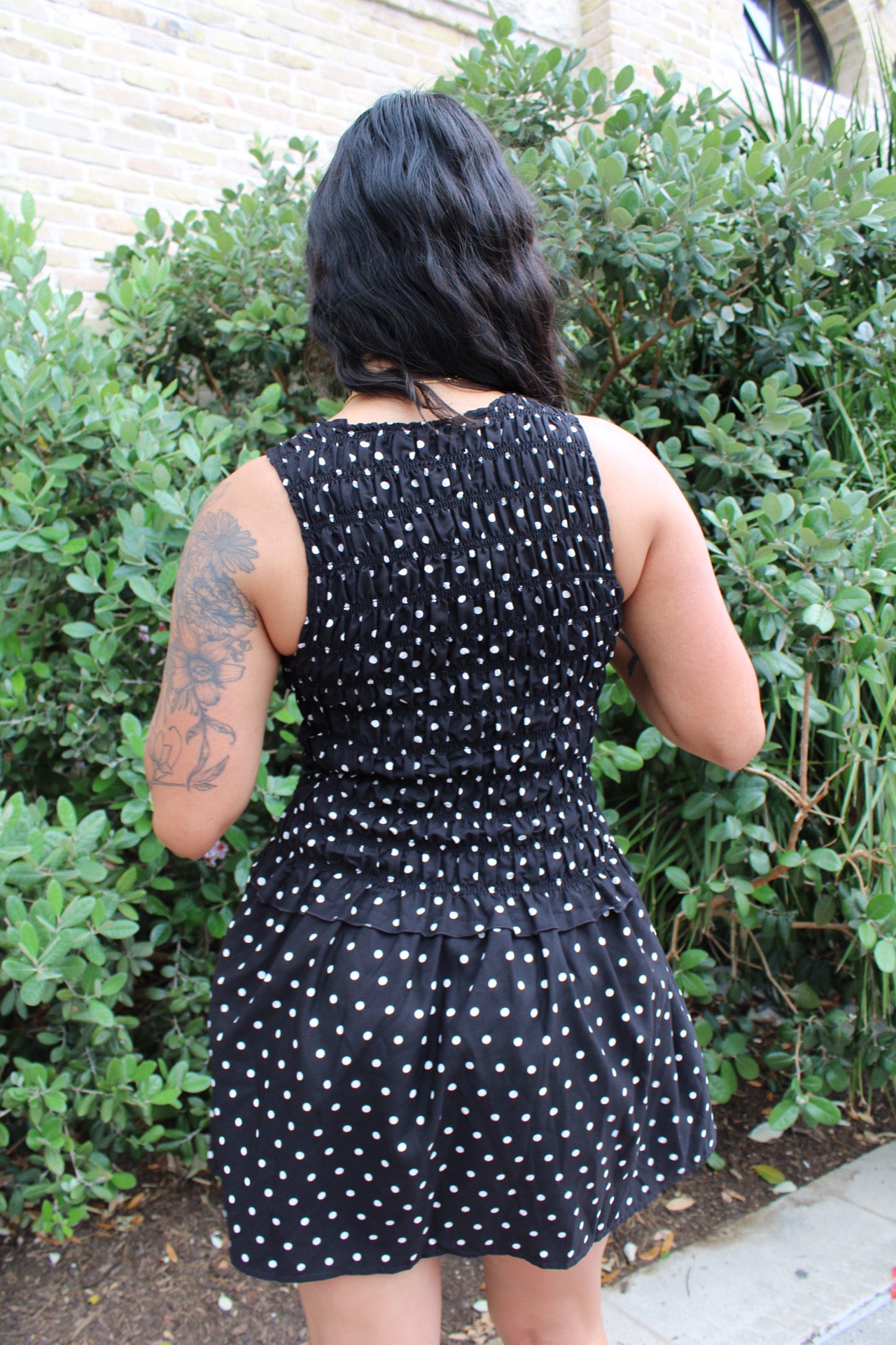 Adeline Smocked Polka Dot Dress