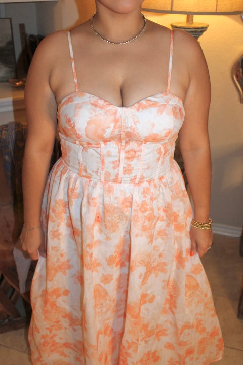 Ina Rose Corset Midi Dress