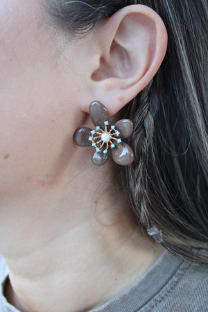 Kanani Vintage Resin Floral Studs