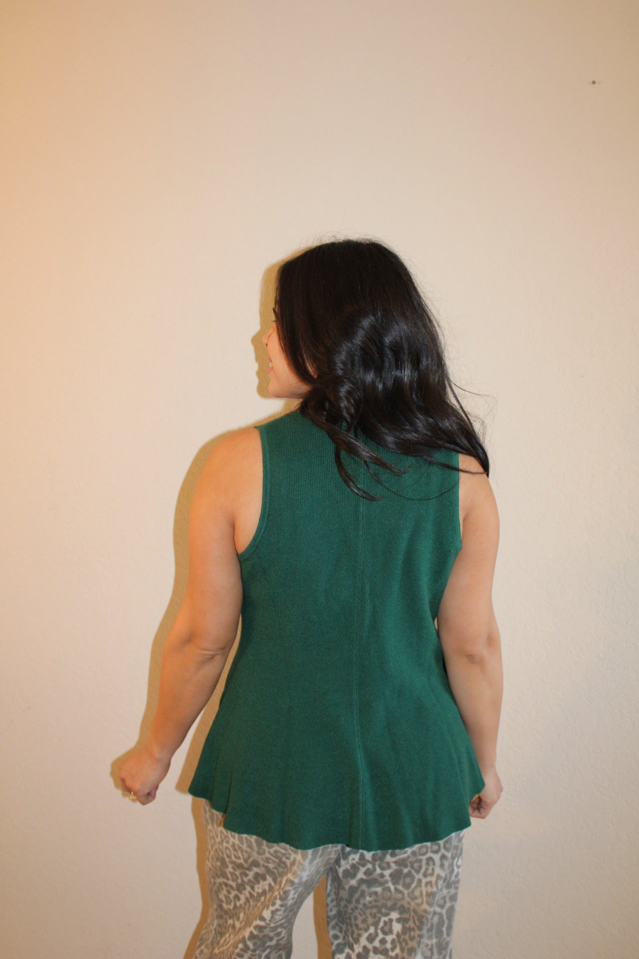 Kirsten Peplum Faux Button Top