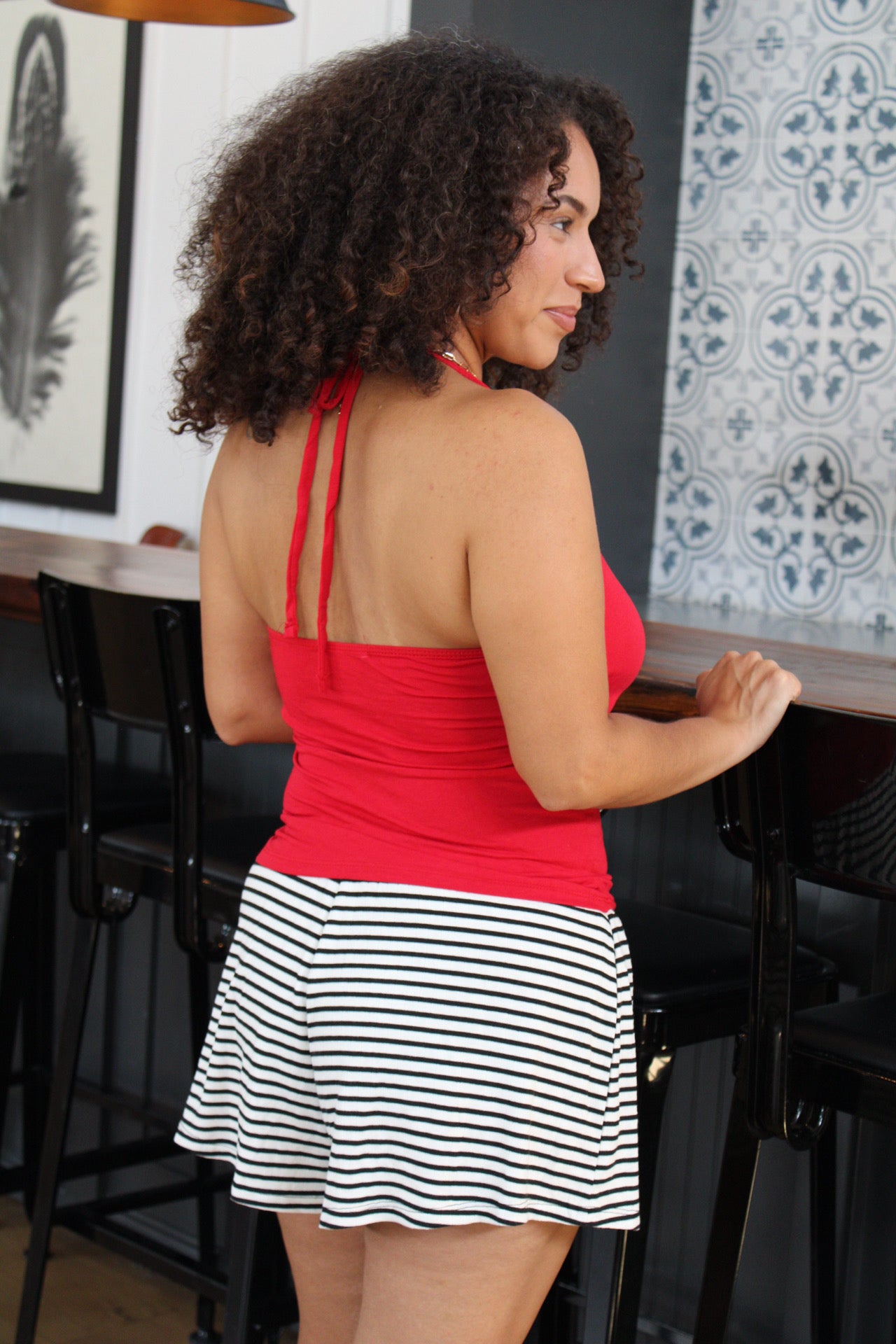 Connie Built in Bra Halter Top