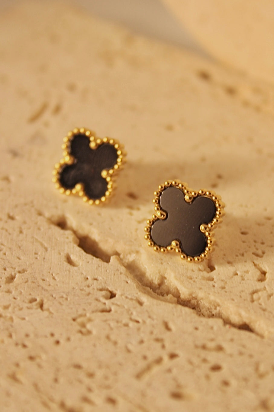 Vintage Black Clover Jewelry Set