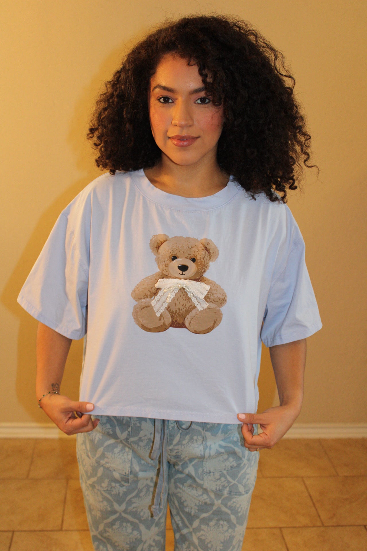 Juliette Teddy Bear Bow Tee