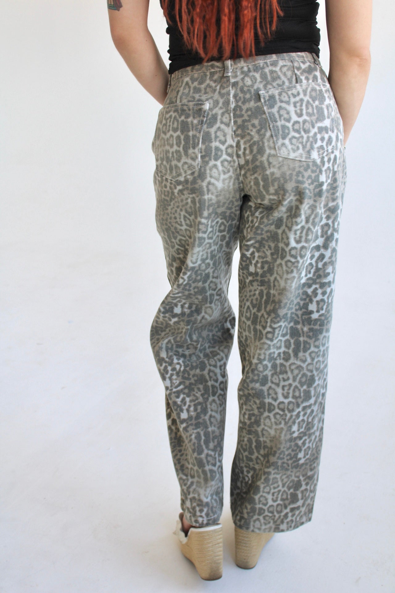 It Girl Leopard Denim Pants
