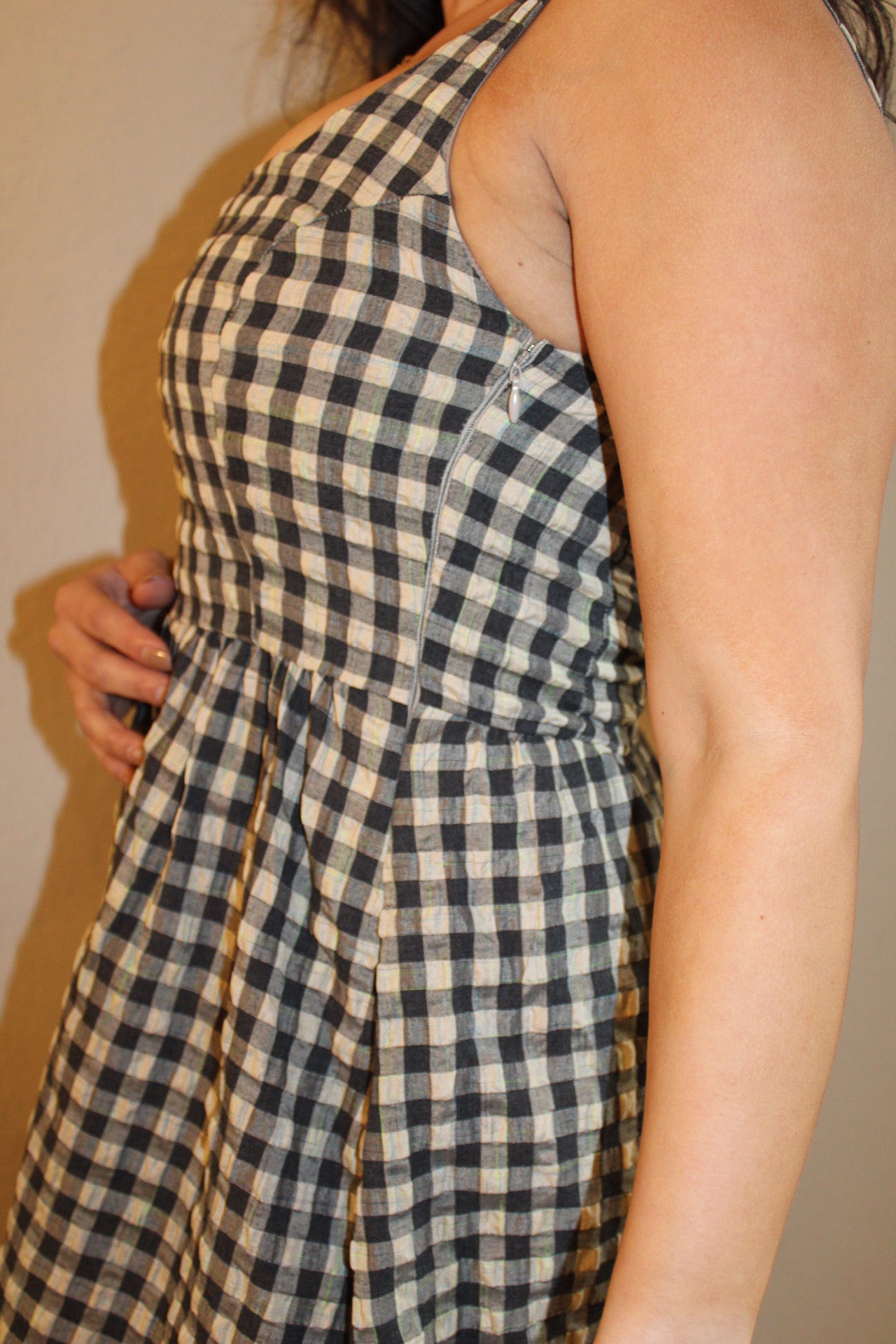 Vara Checkered Maxi Dress