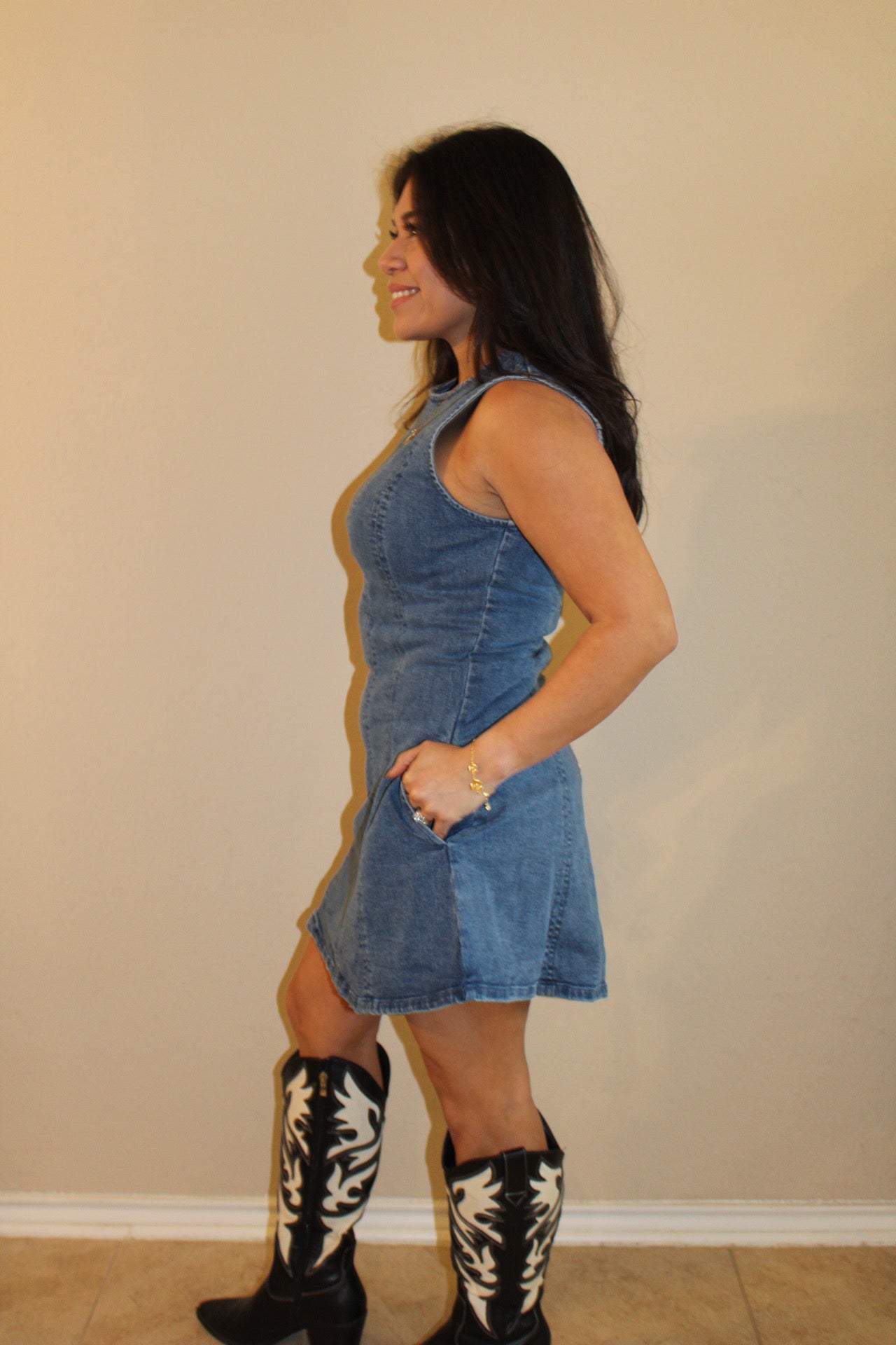 Dria Denim Baby Dress