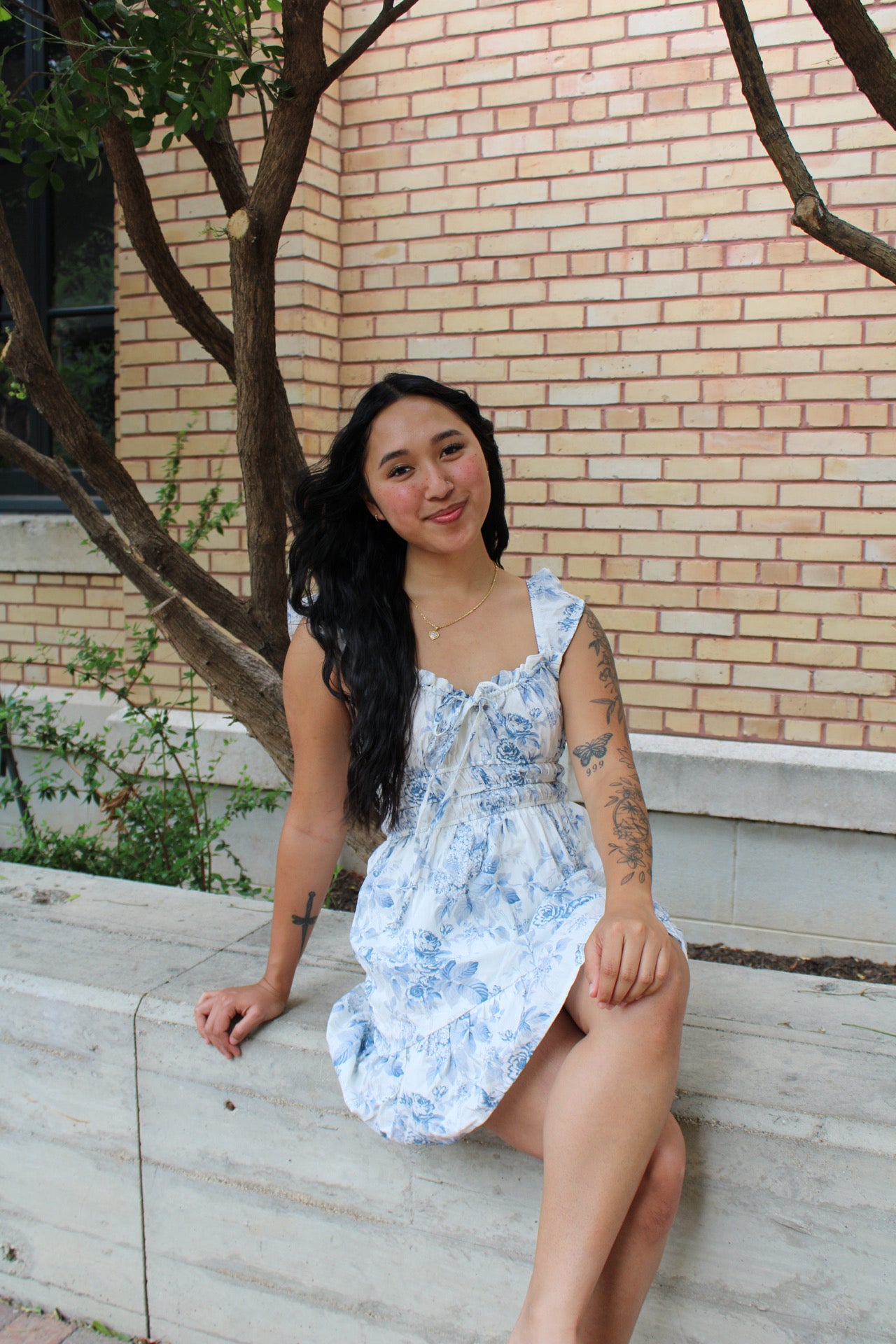 Marilyn Toile Floral Dress