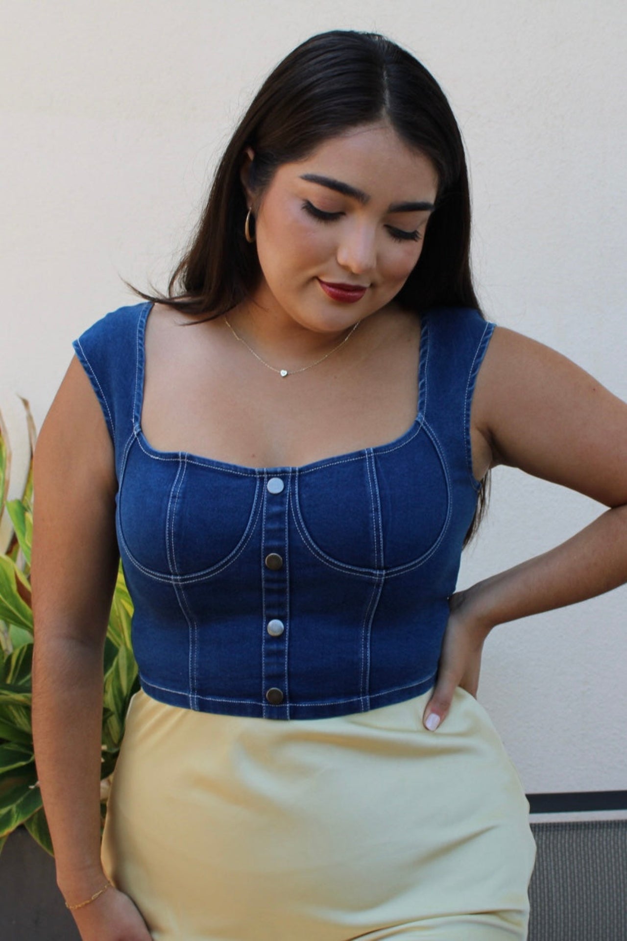 Denim Baby Corset Top