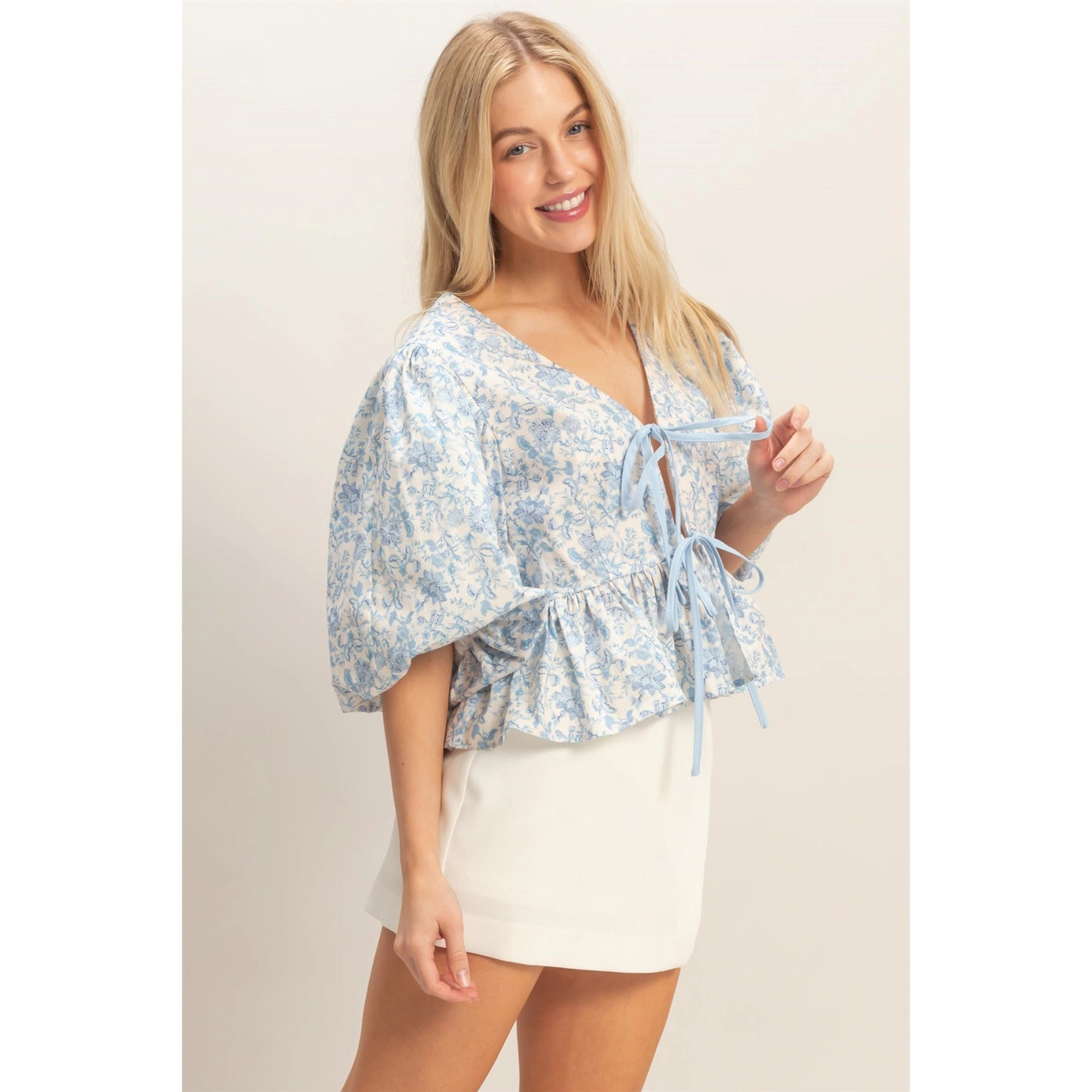 Pria Puff Sleeve Floral Top