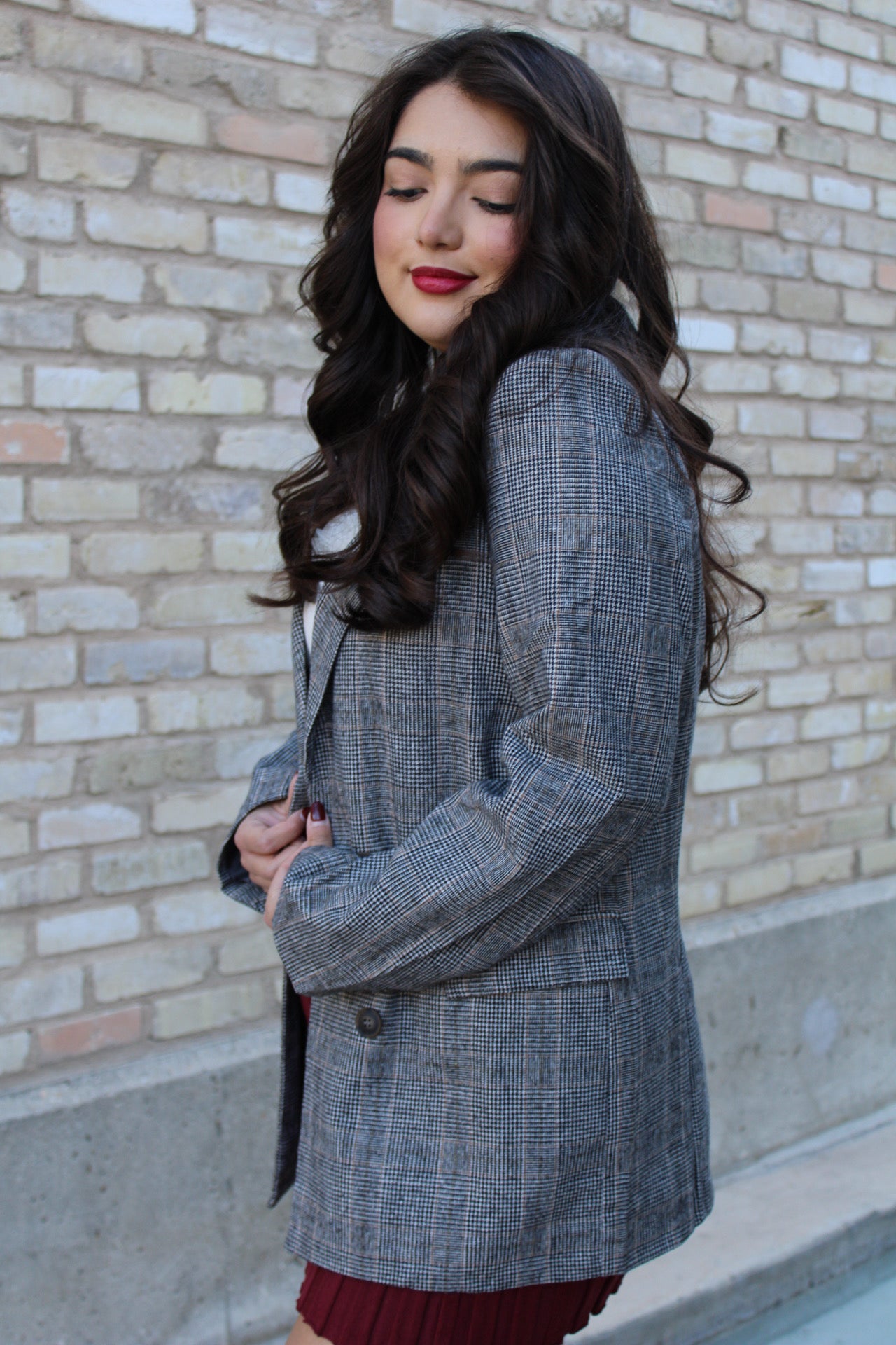 She's Clueless Plaid Blazer