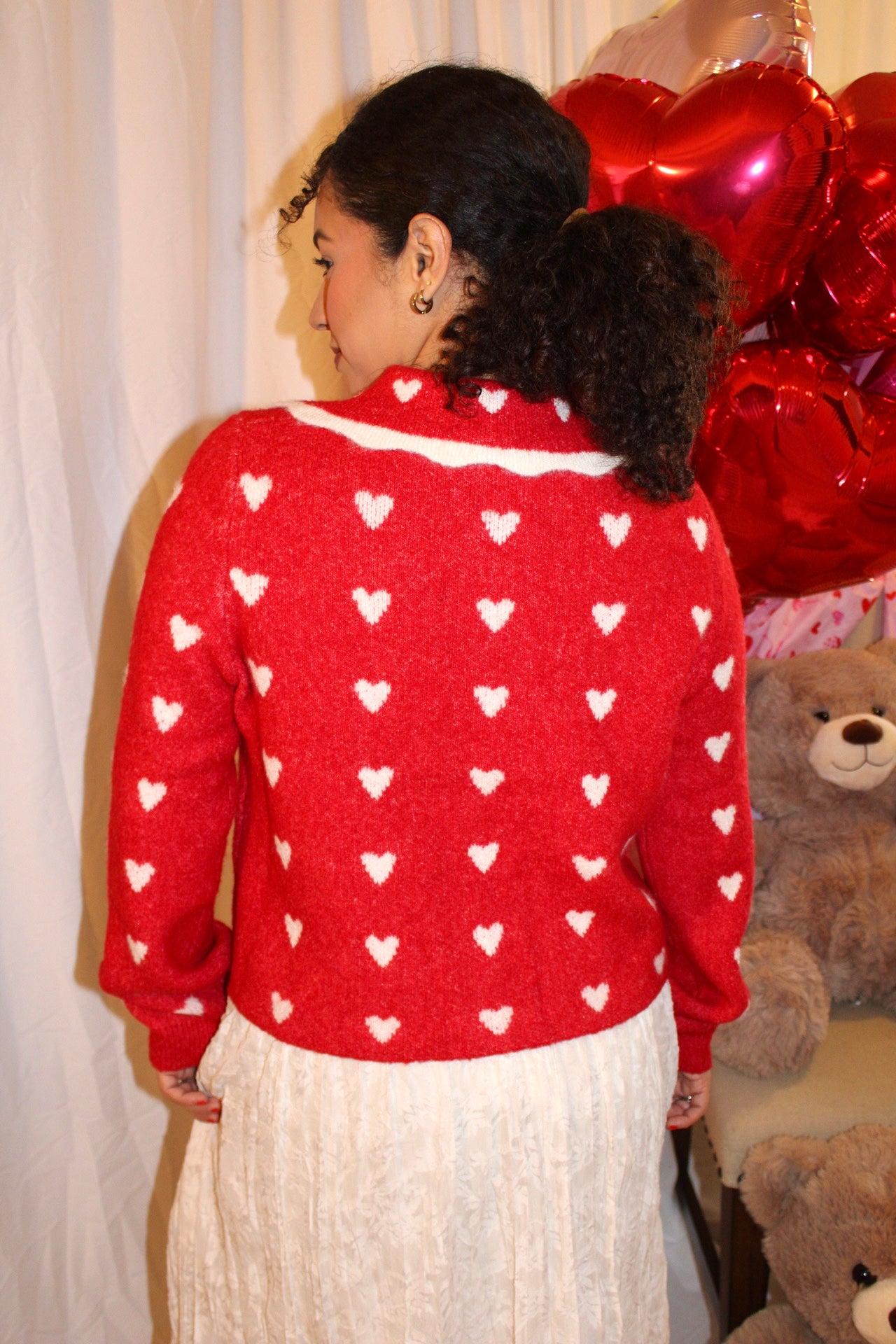 Cupid's Cozy Heart Cardigan