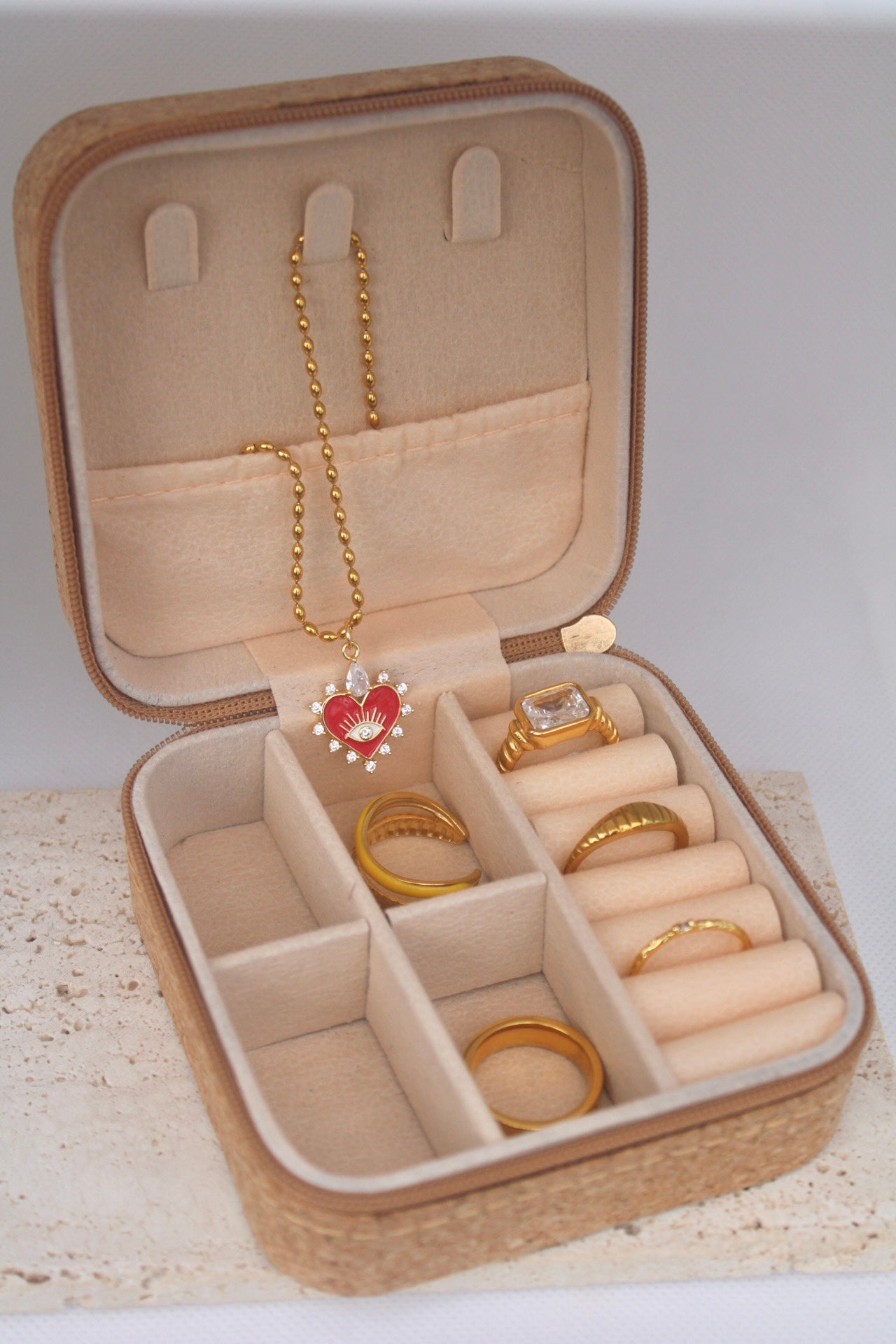 Fish Print Jewelry Case