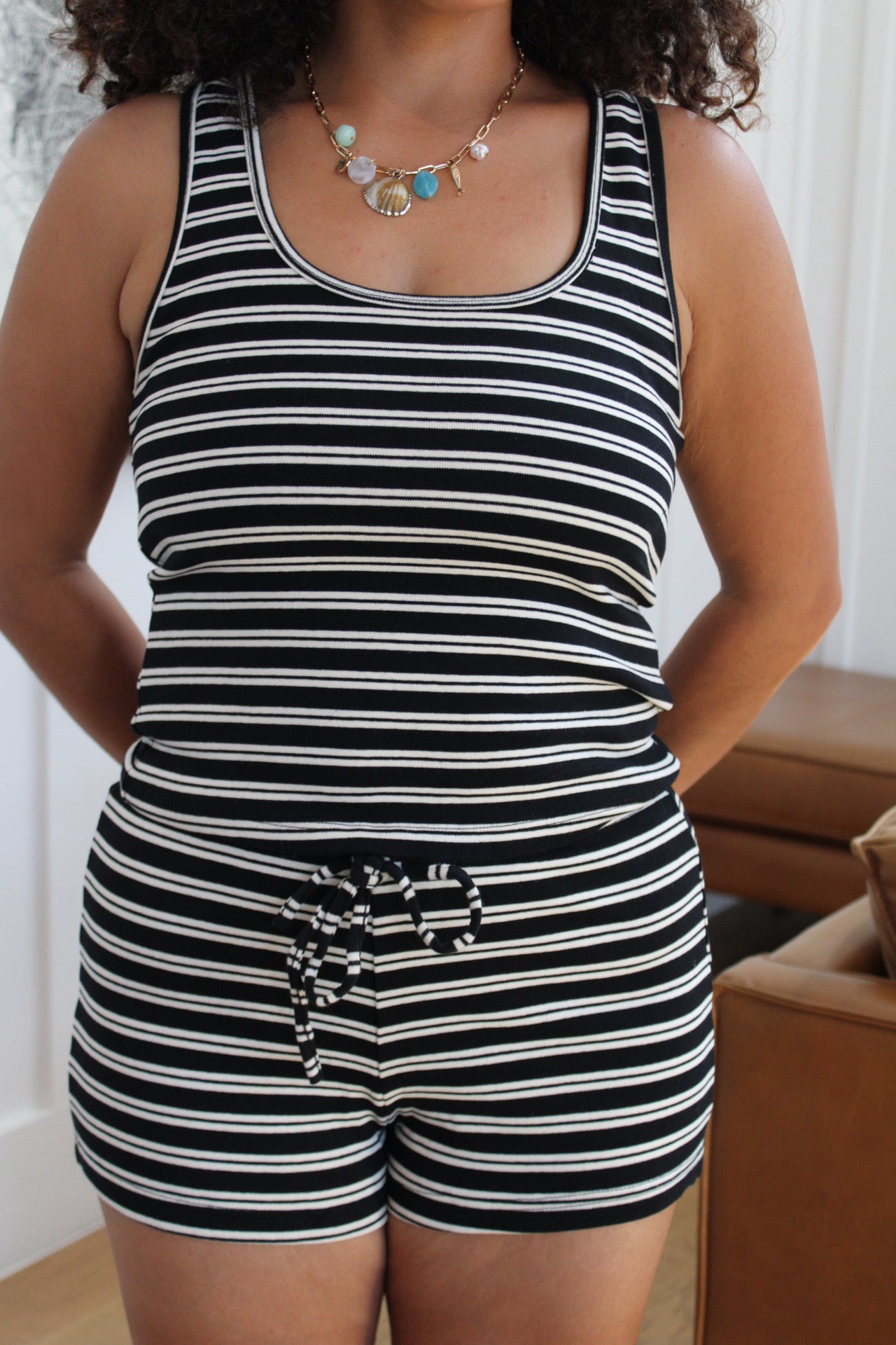 Elena Striped Shorts Set