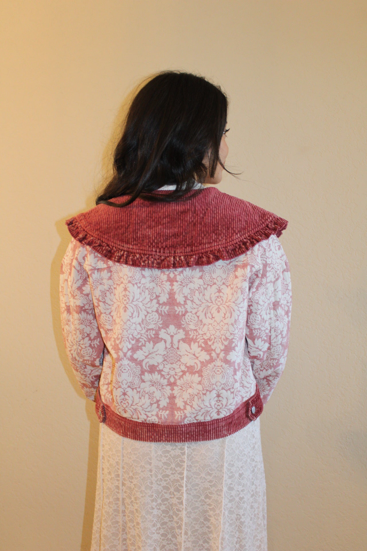 Lilly Mae Vintage Floral Jacquard Jacket