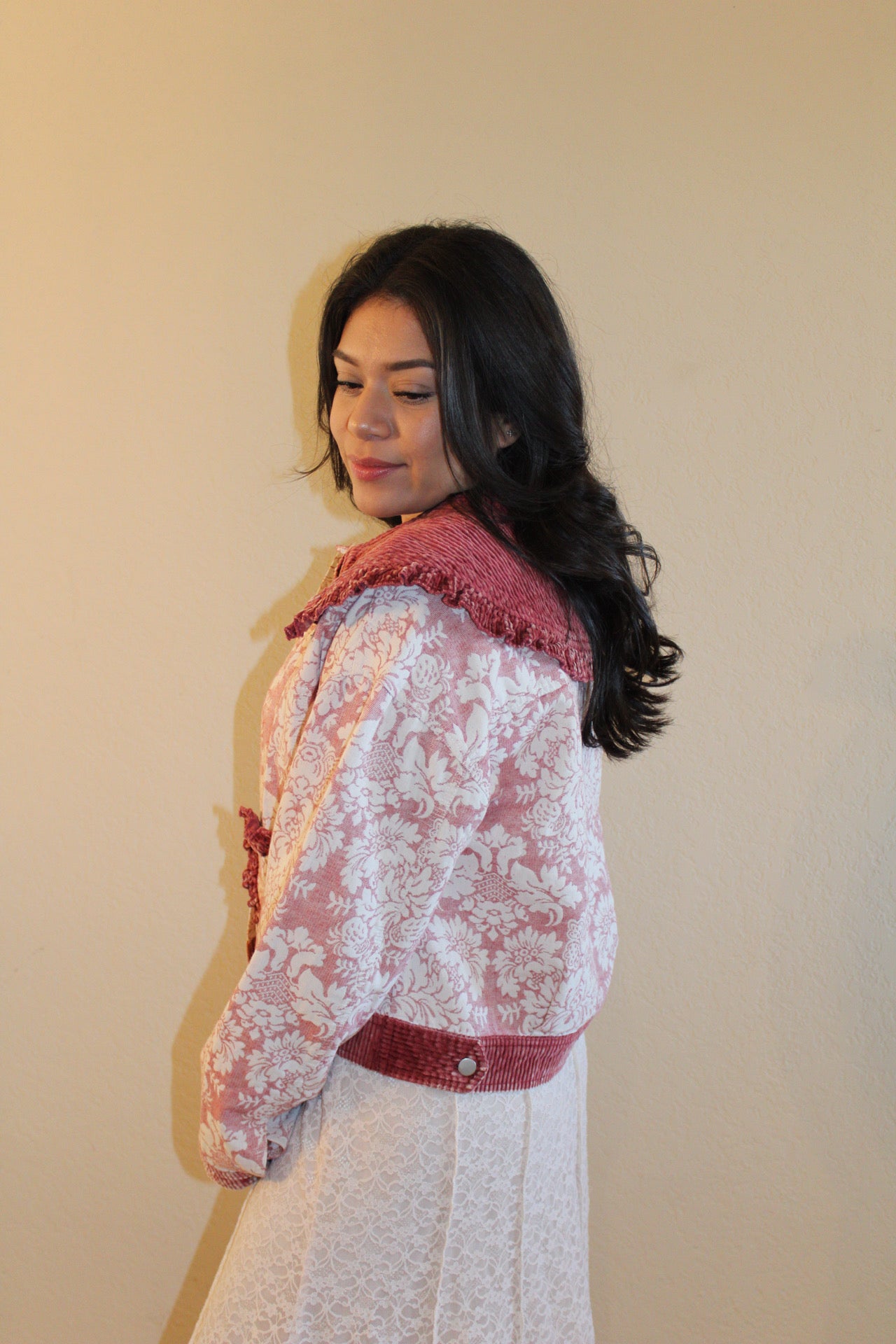 Lilly Mae Vintage Floral Jacquard Jacket