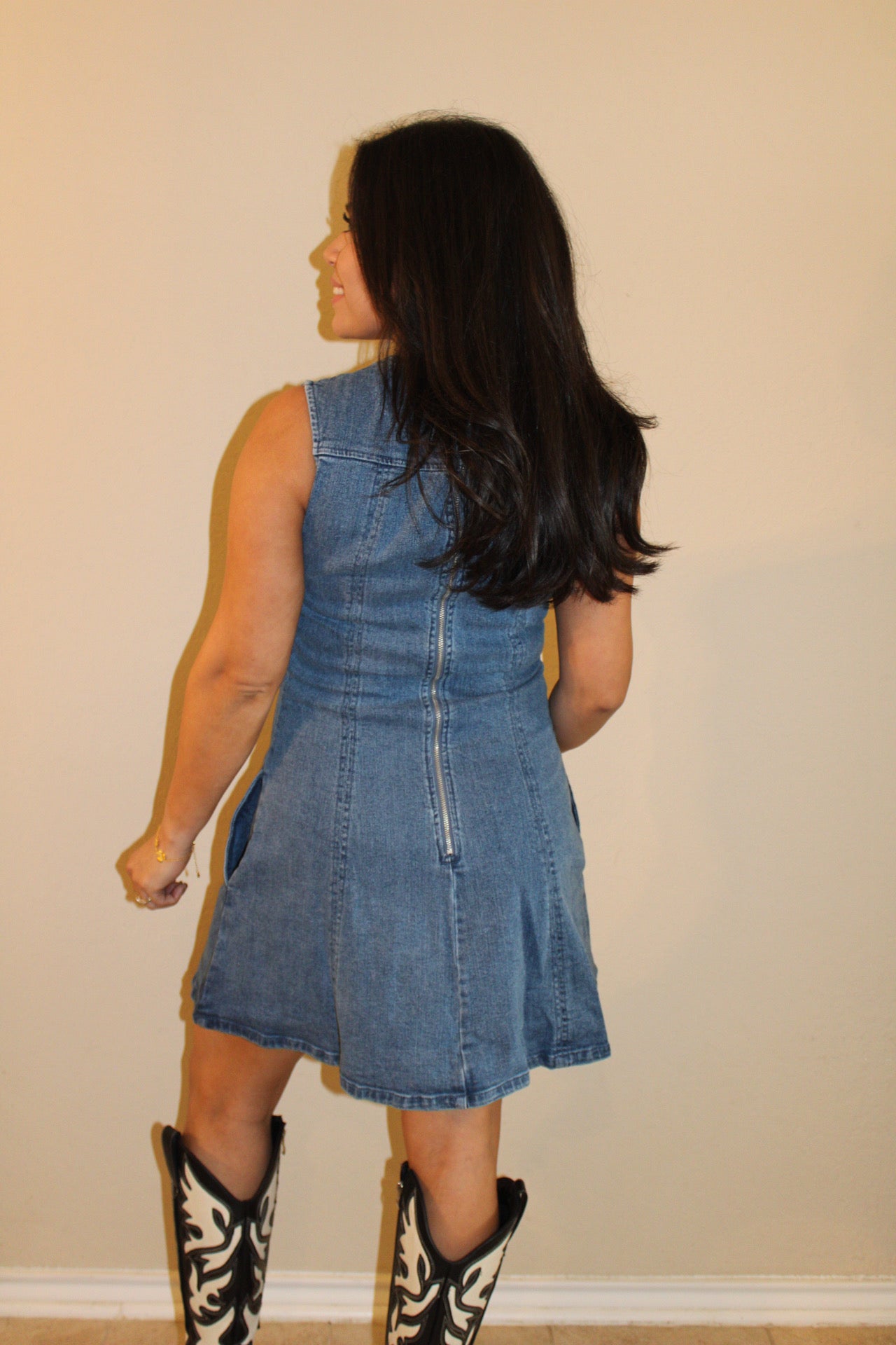 Dria Denim Baby Dress