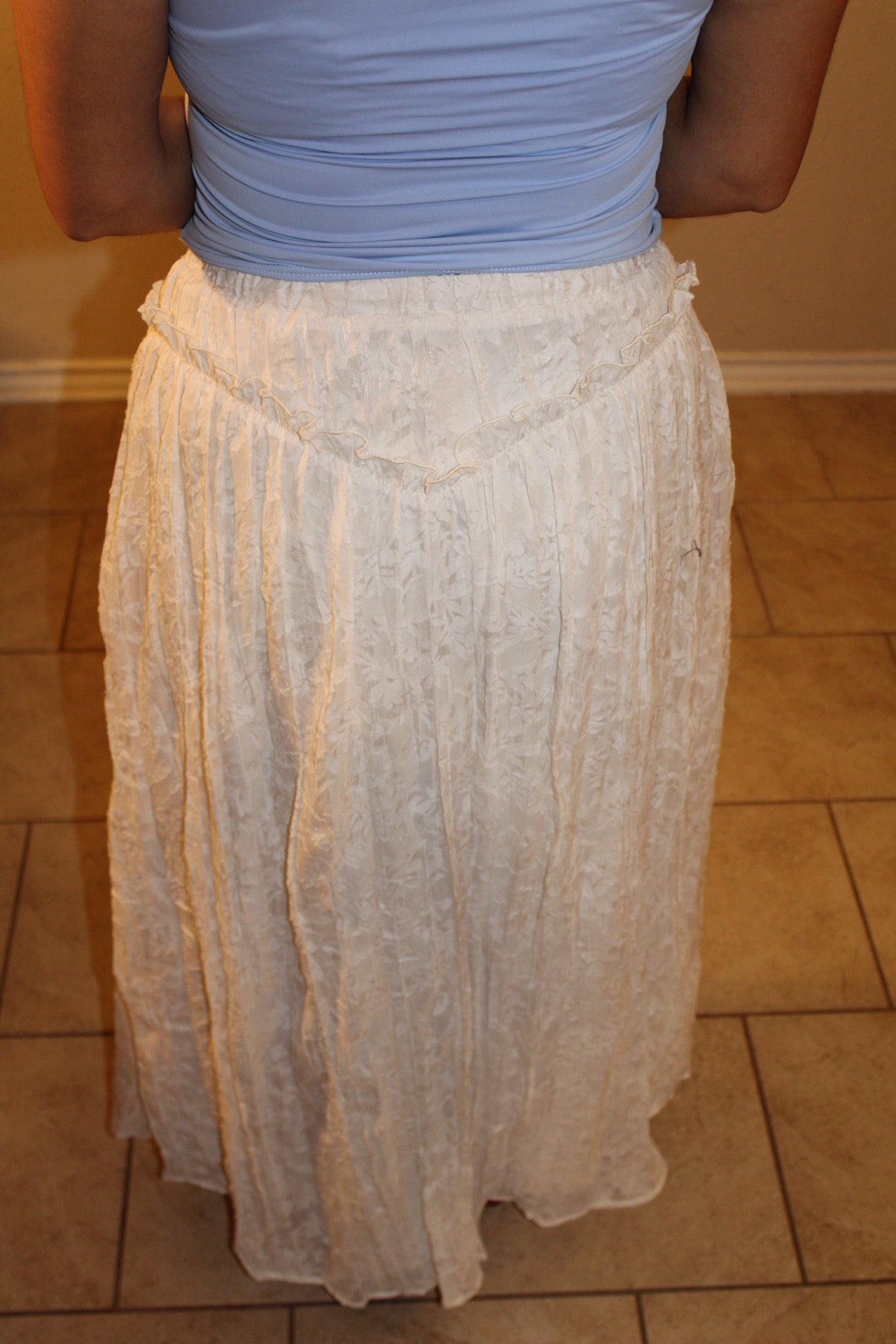 Ruth Floral Textured Maxi Skirt